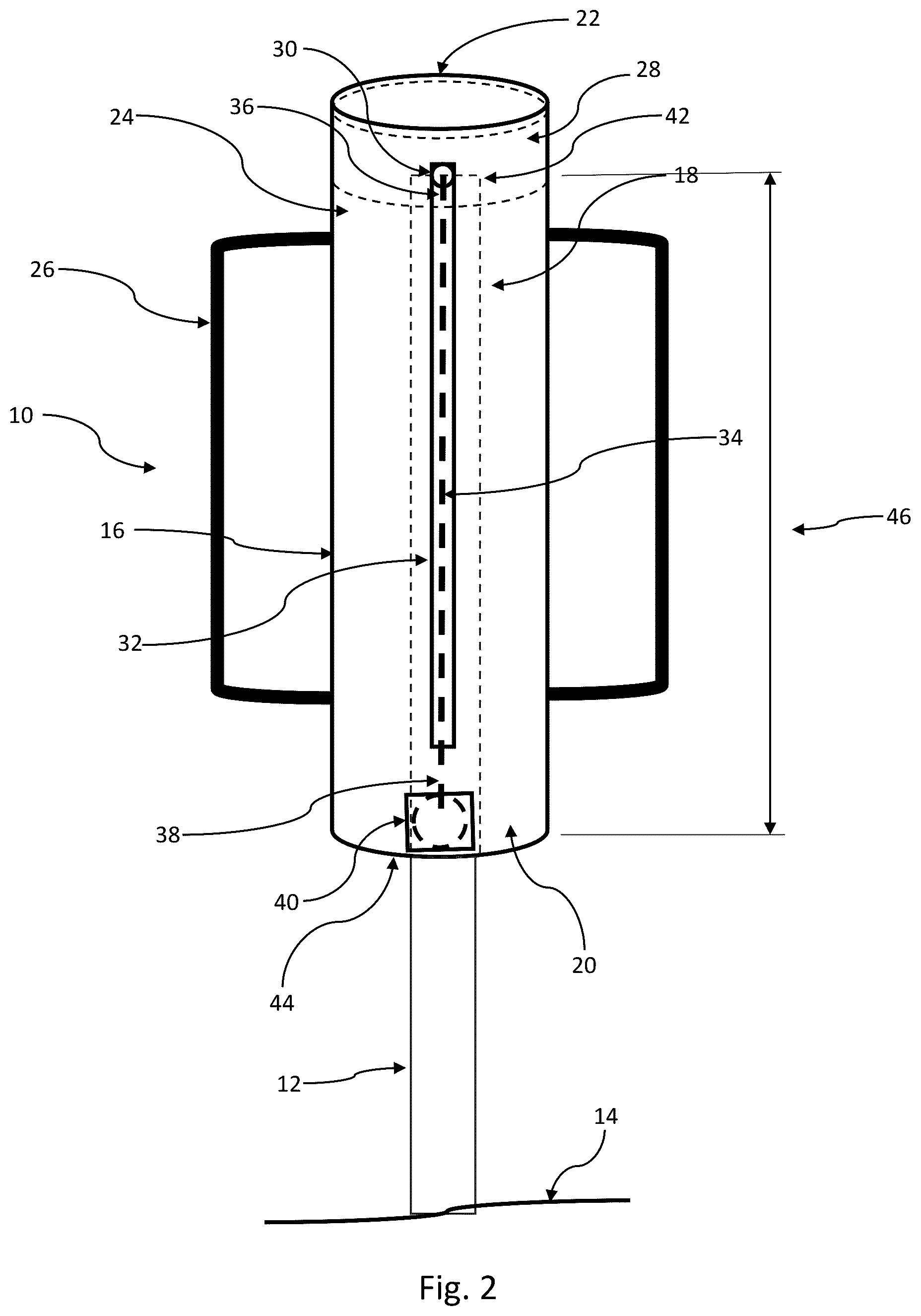 Patent US12366089 Figure 2 – Post driver