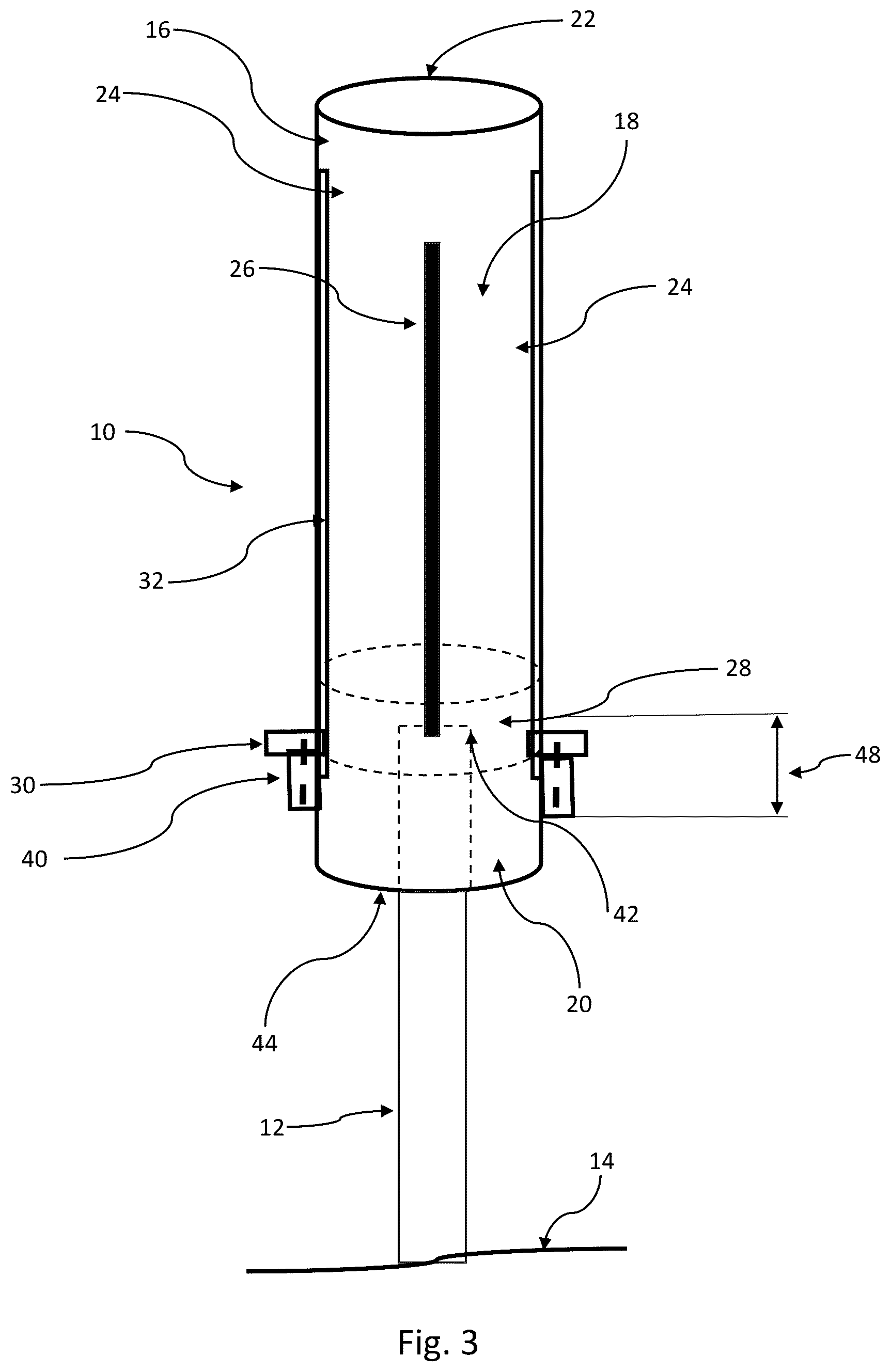 Patent US12366089 Figure 3 – Post driver