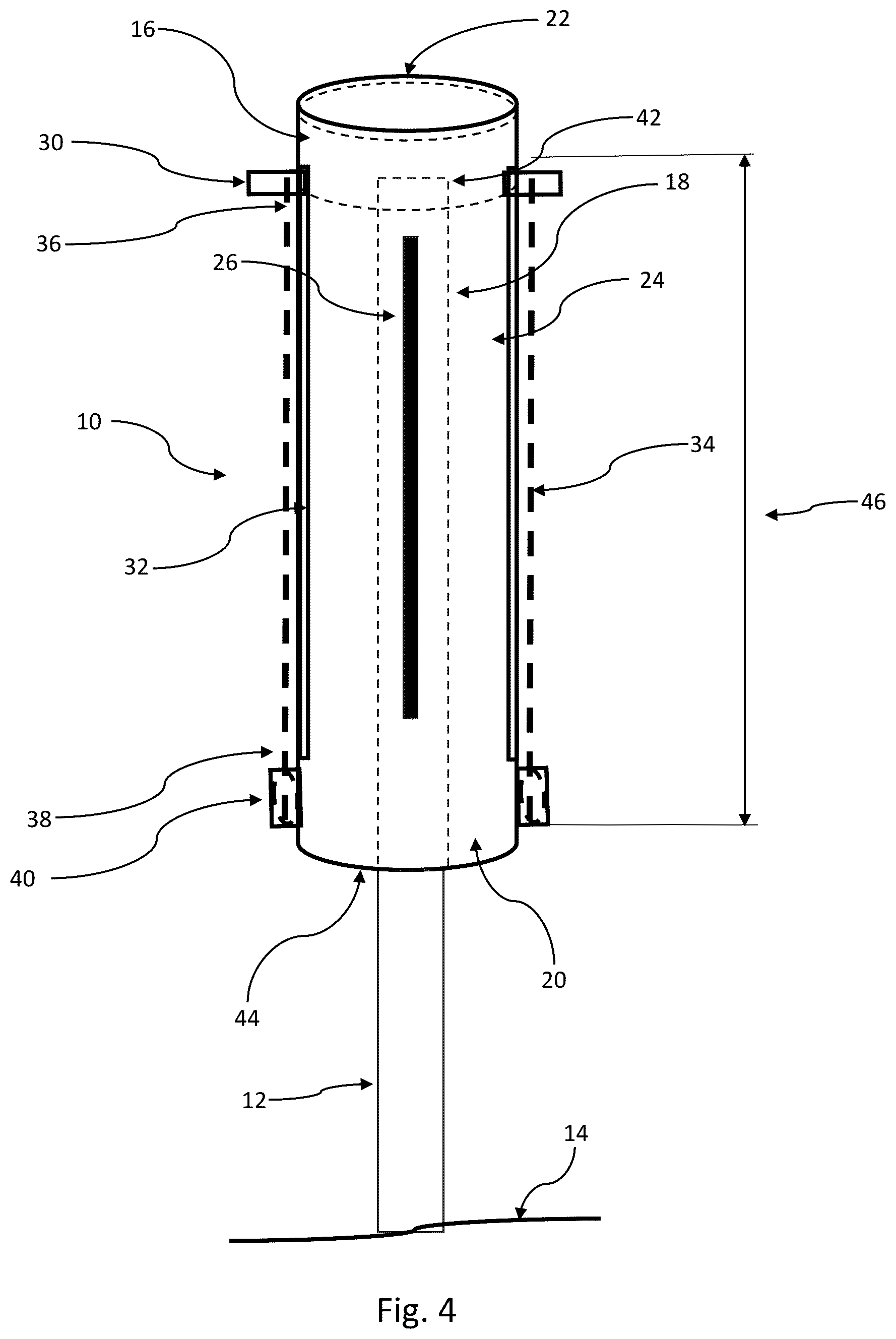 Patent US12366089 Figure 4 – Post driver