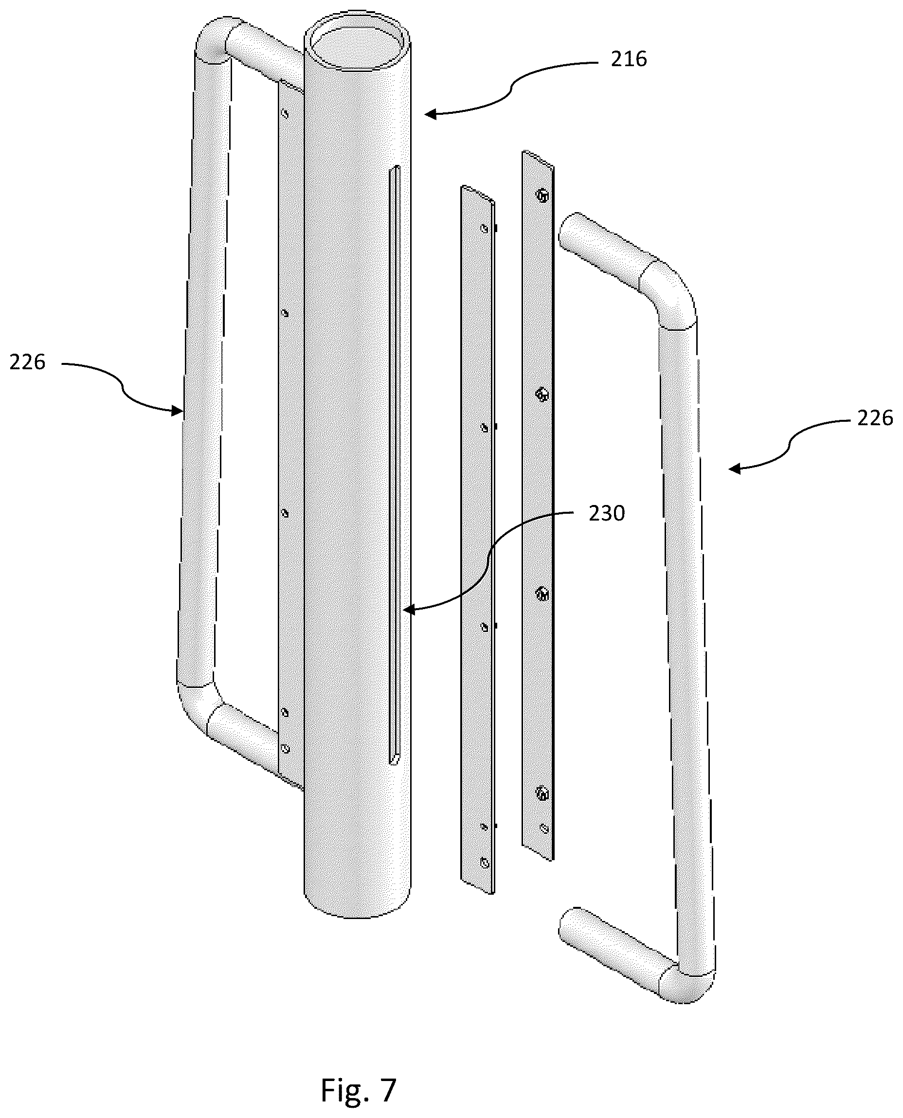 Patent US12366089 Figure 7 – Post driver