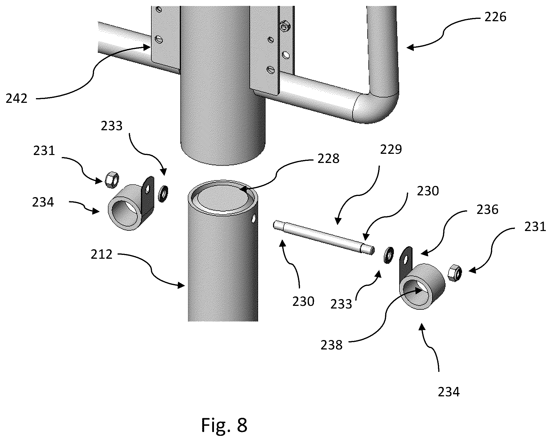 Patent US12366089 Figure 8 – Post driver