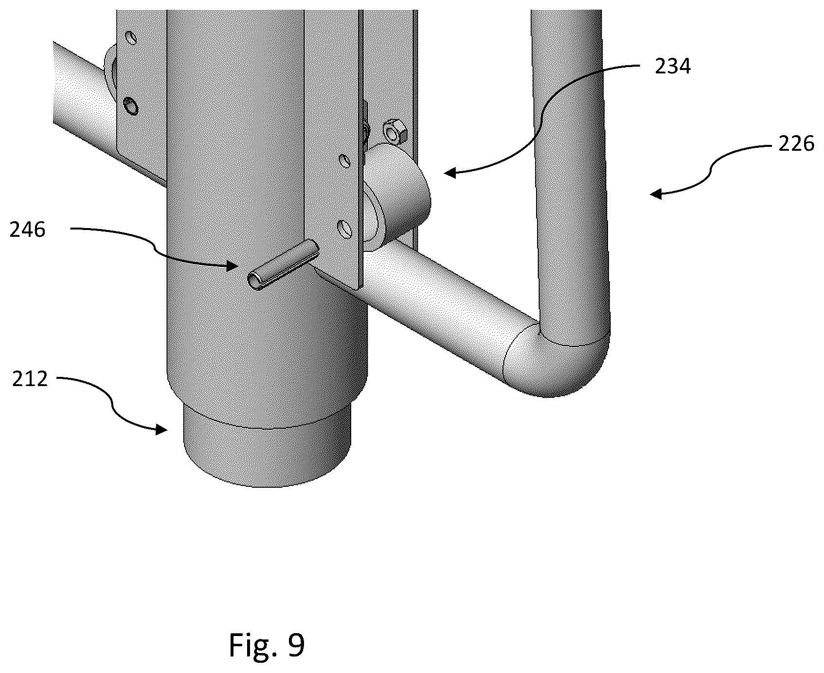 Patent US12366089 Figure 9 – Post driver