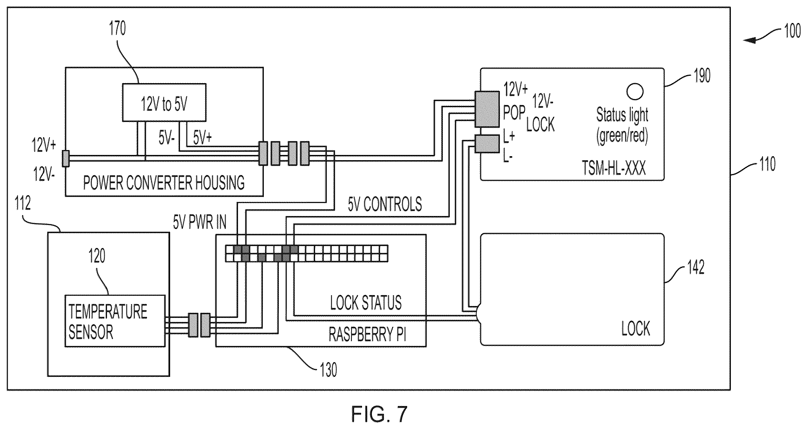 Patent US12366090 Figure 8 – Locking system and method for a temperature-controlled container