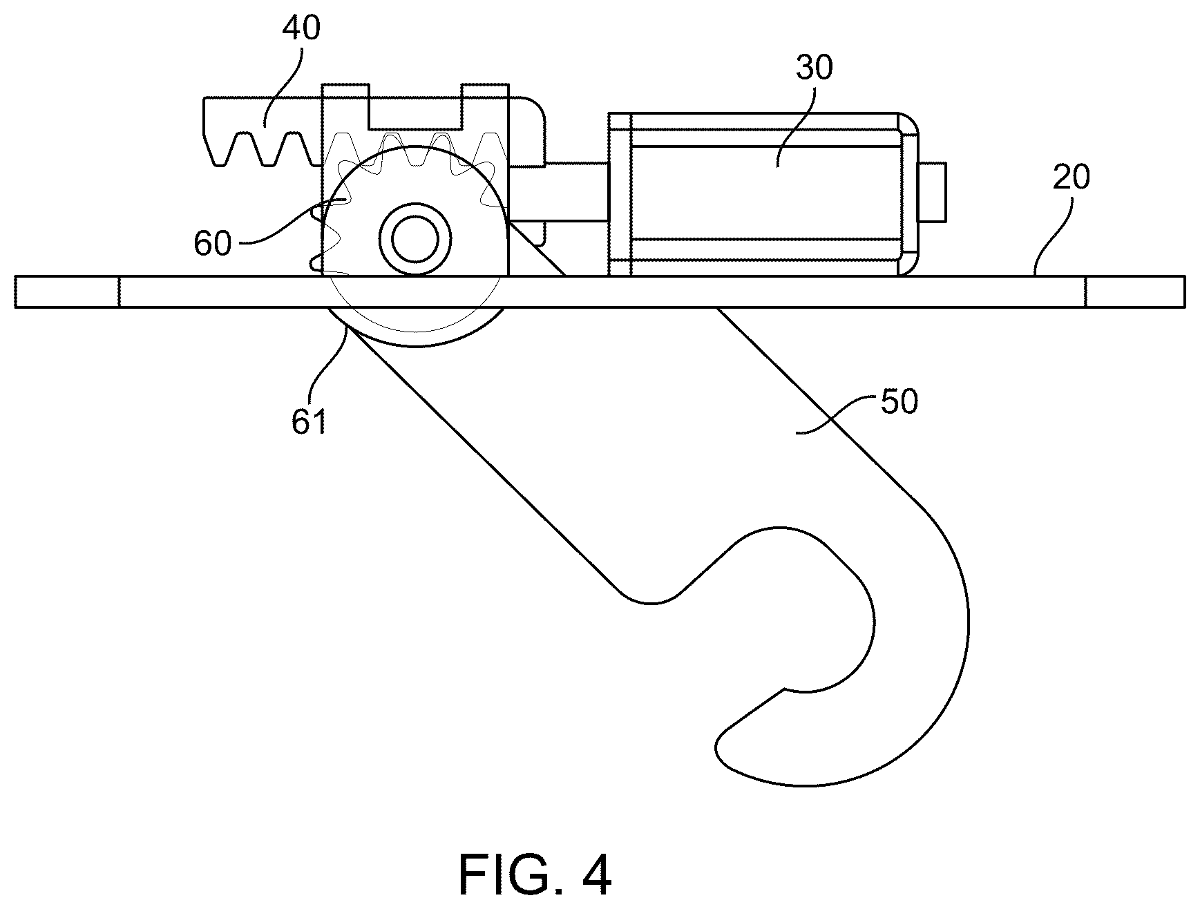 Patent US12366091 Figure 4 – Compact gear lock