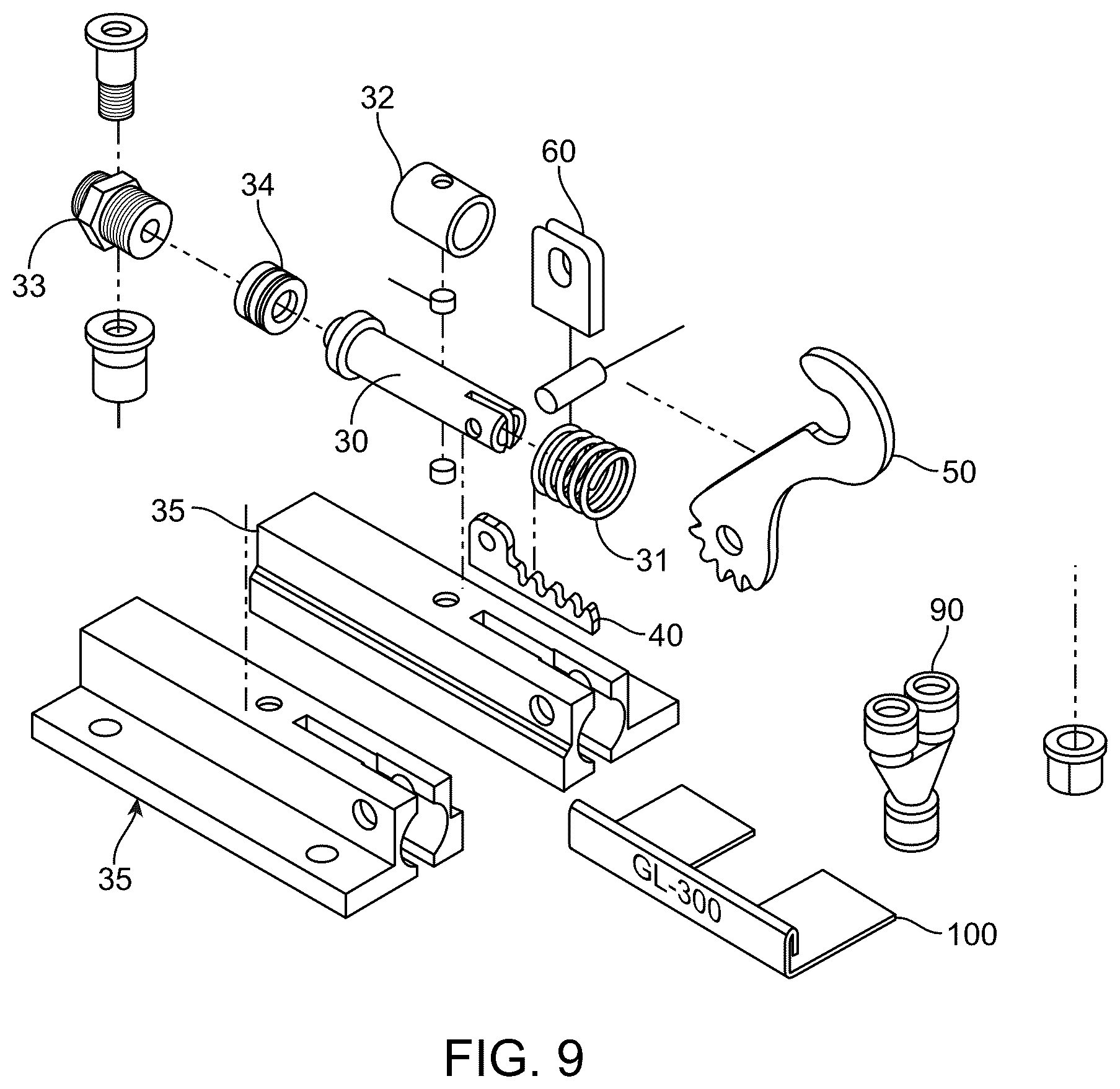 Patent US12366091 Figure 8 – Compact gear lock