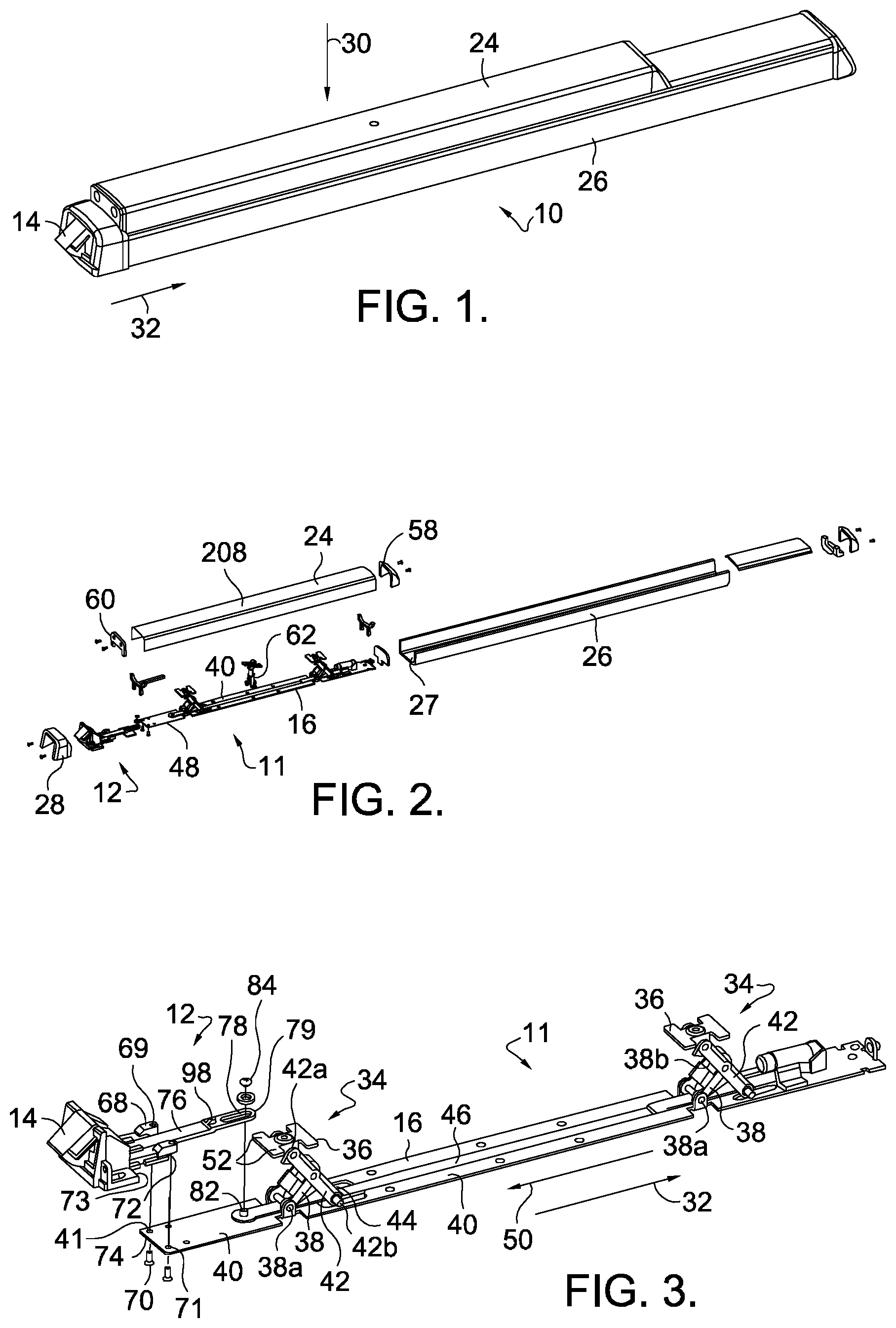 Patent US12366092 Figure 1 – Interchangeable latch assembly for an exit device