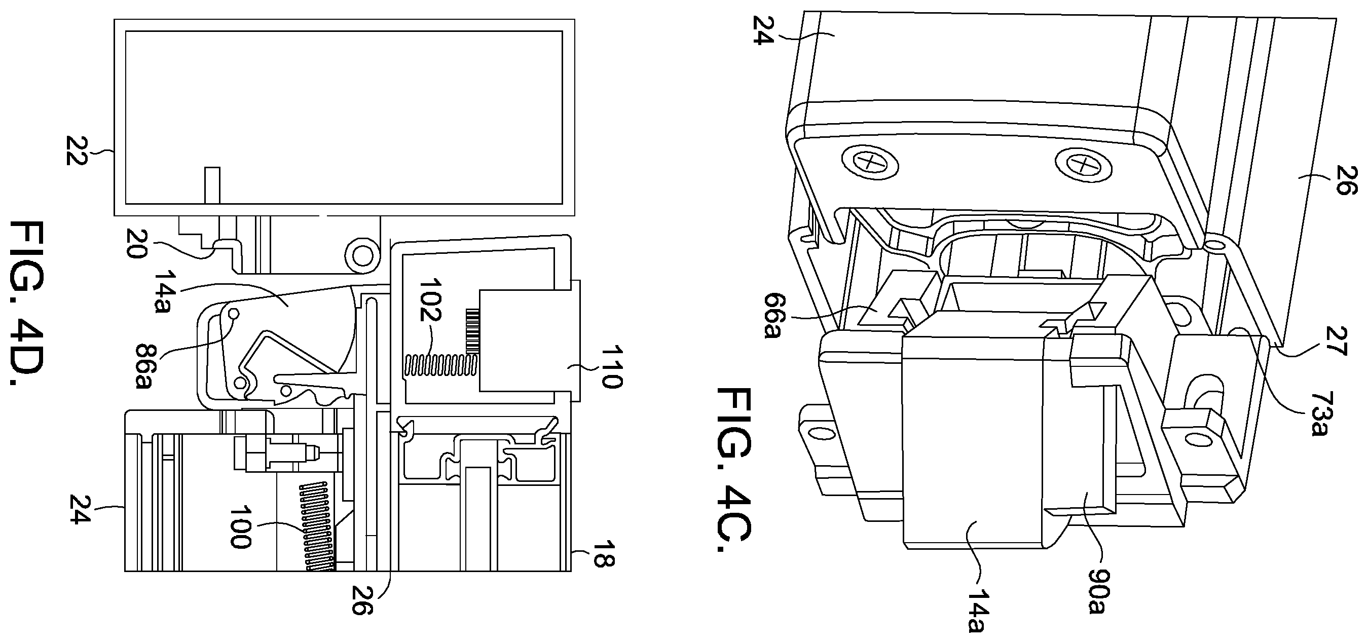 Patent US12366092 Figure 4 – Interchangeable latch assembly for an exit device