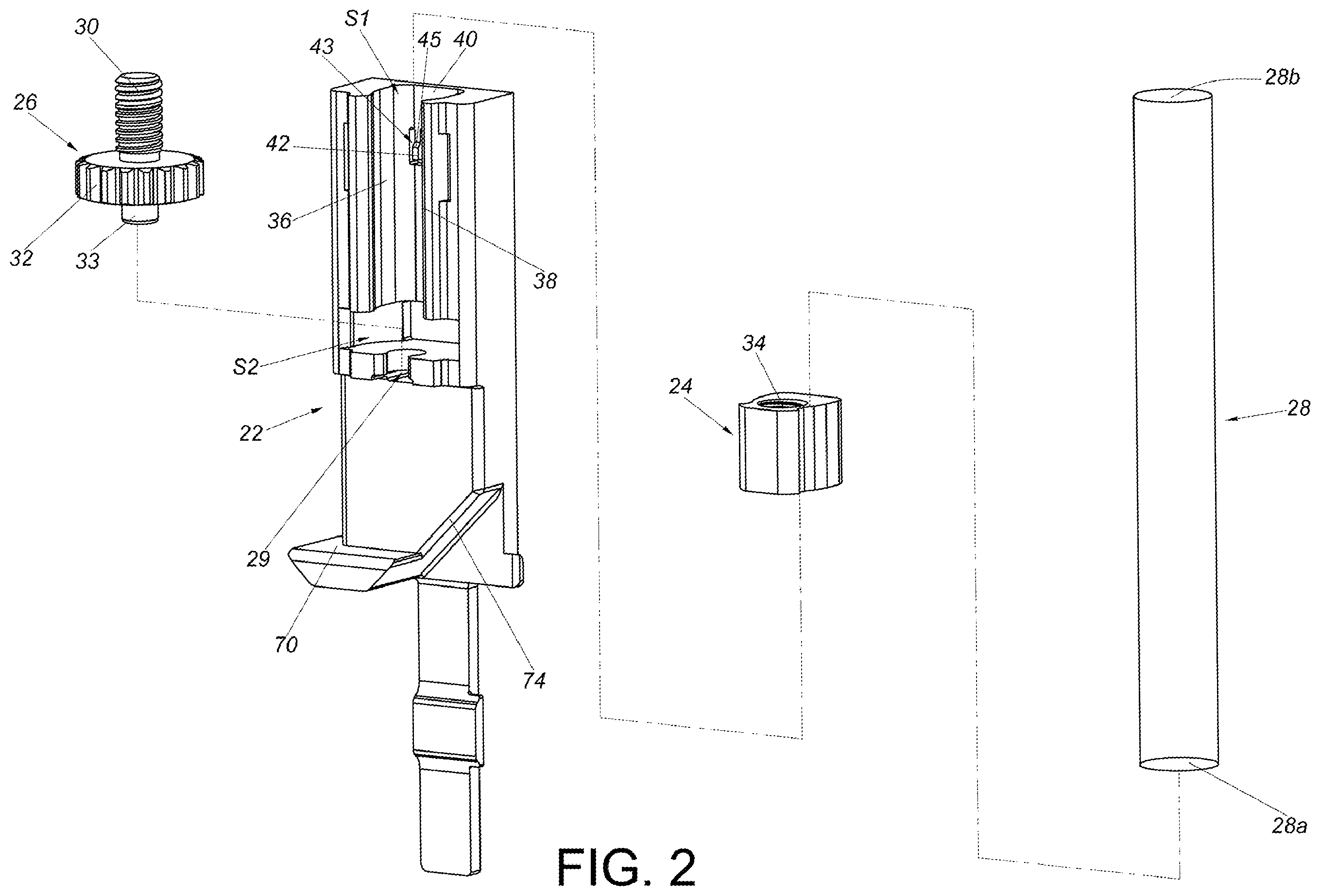 Patent US12366093 Figure 2 – Slide rail mechanism and adjustment device thereof