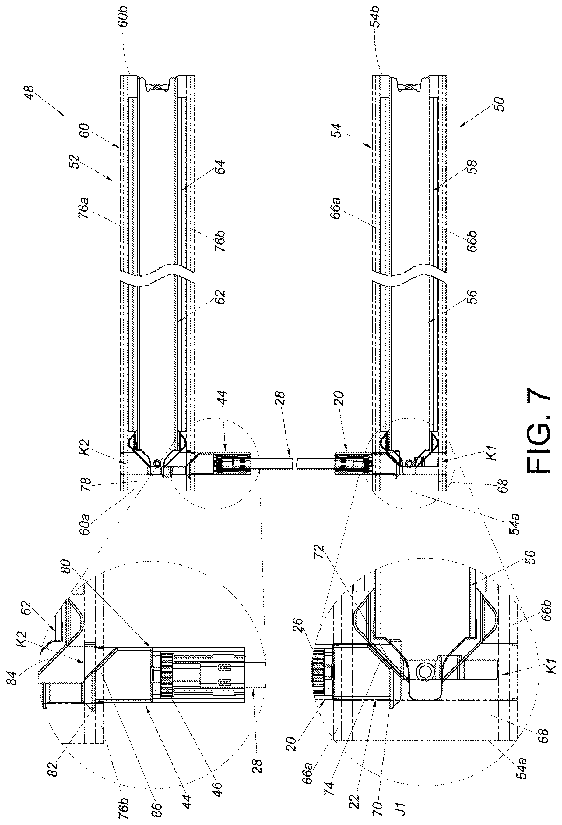 Patent US12366093 Figure 7 – Slide rail mechanism and adjustment device thereof