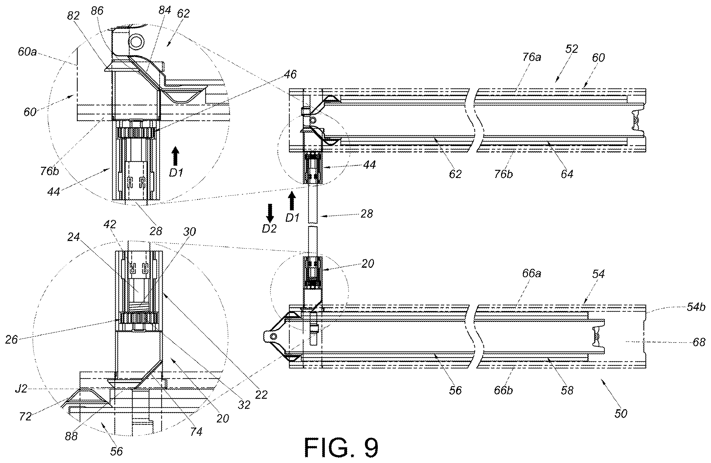 Patent US12366093 Figure 9 – Slide rail mechanism and adjustment device thereof