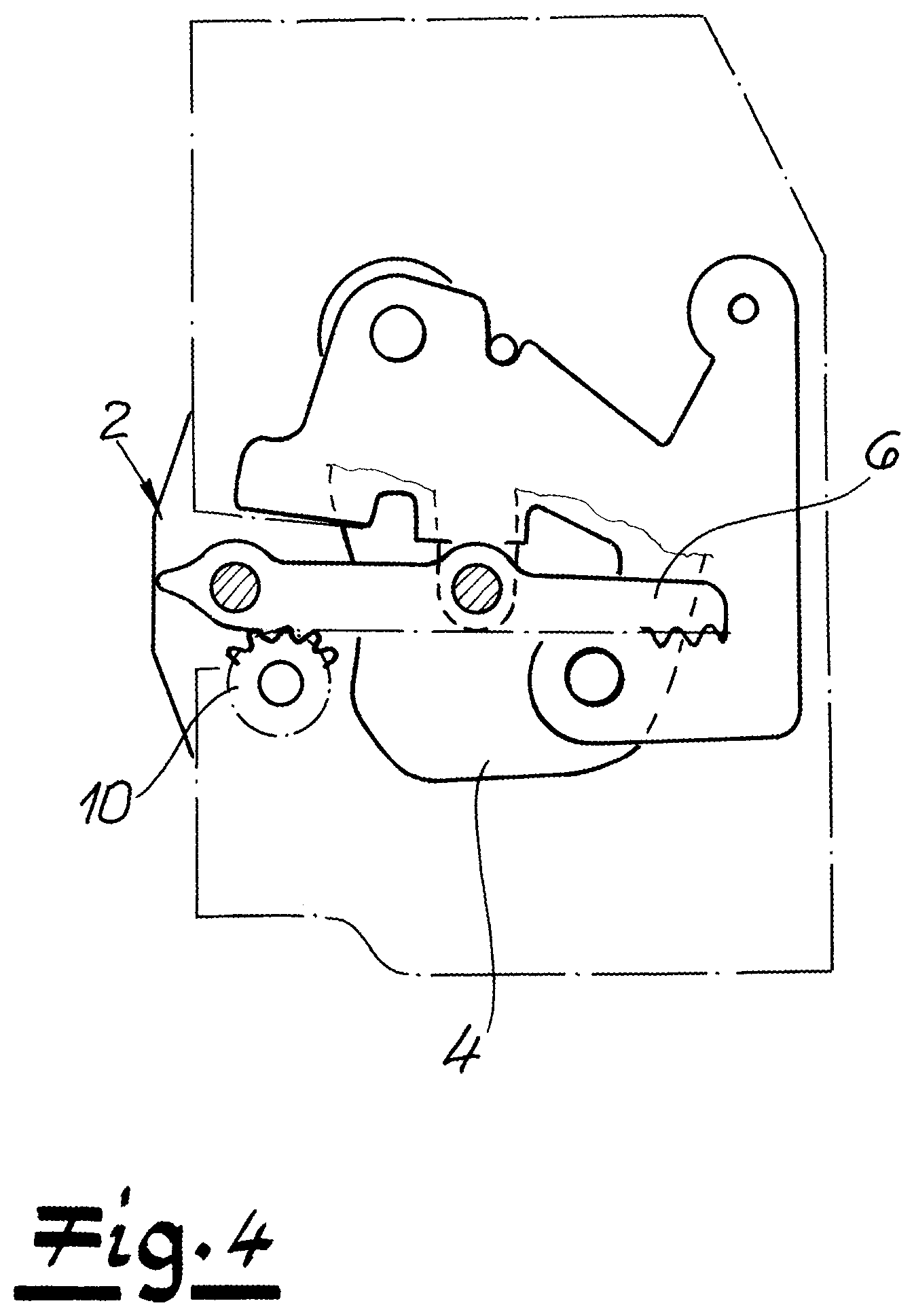 Patent US12366095 Figure 4 – Motor vehicle door lock