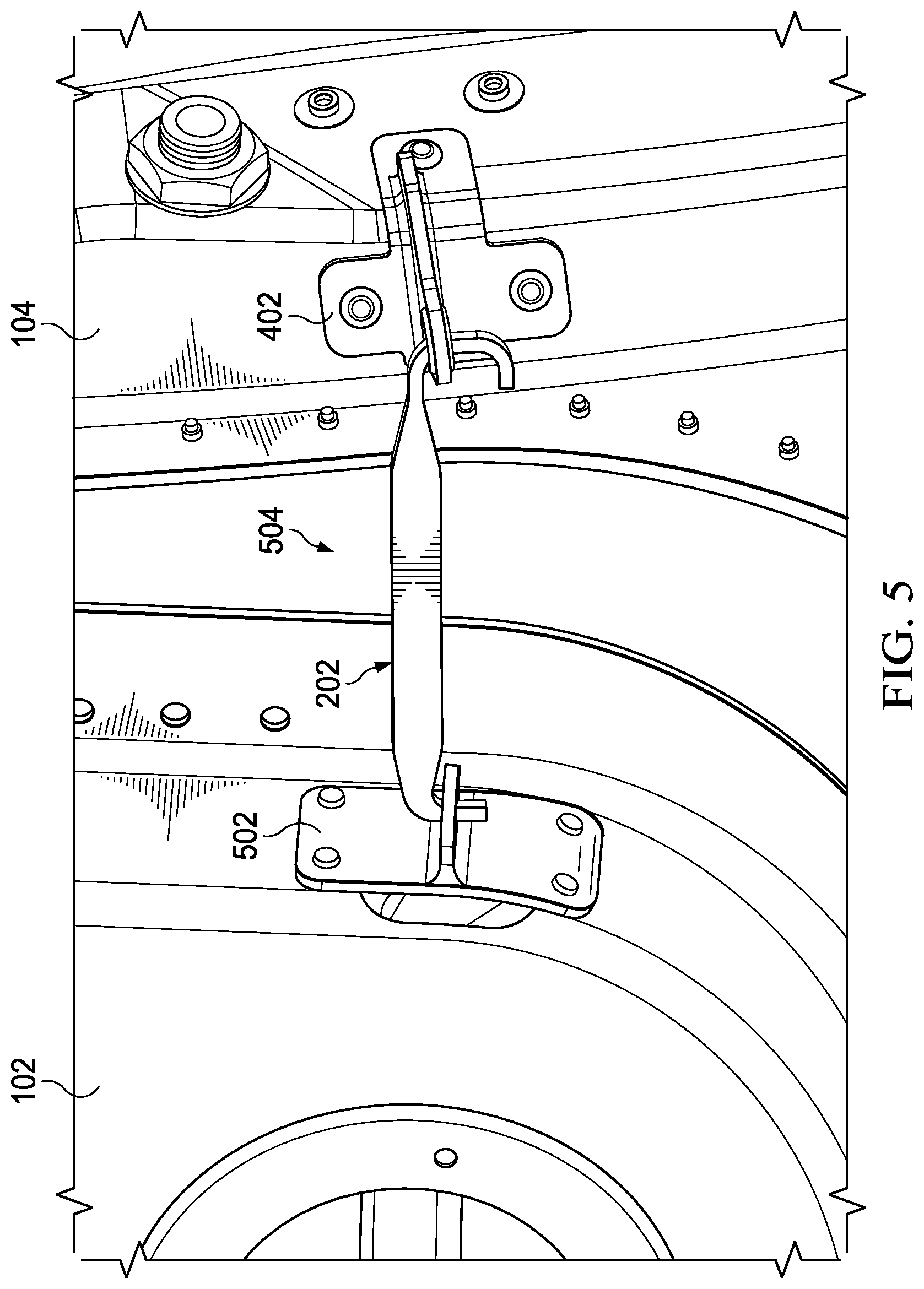 Patent US12366097 Figure 4 – Stowable vehicle door securing system and apparatus