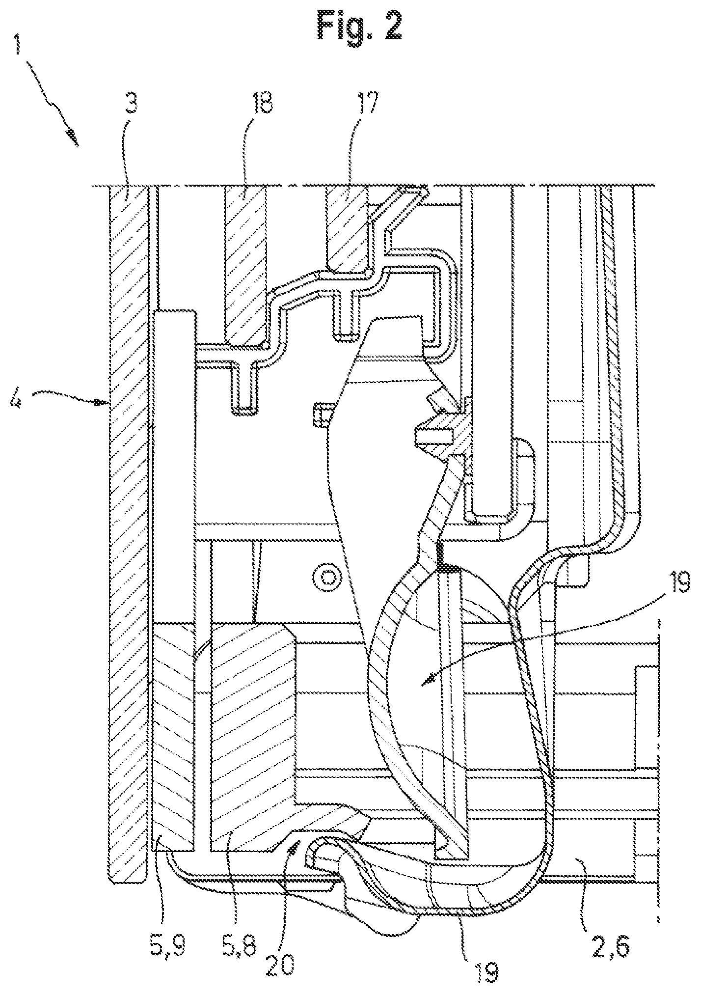 Patent US12366099 Figure 2 – Domestic appliance having an energy transmission device