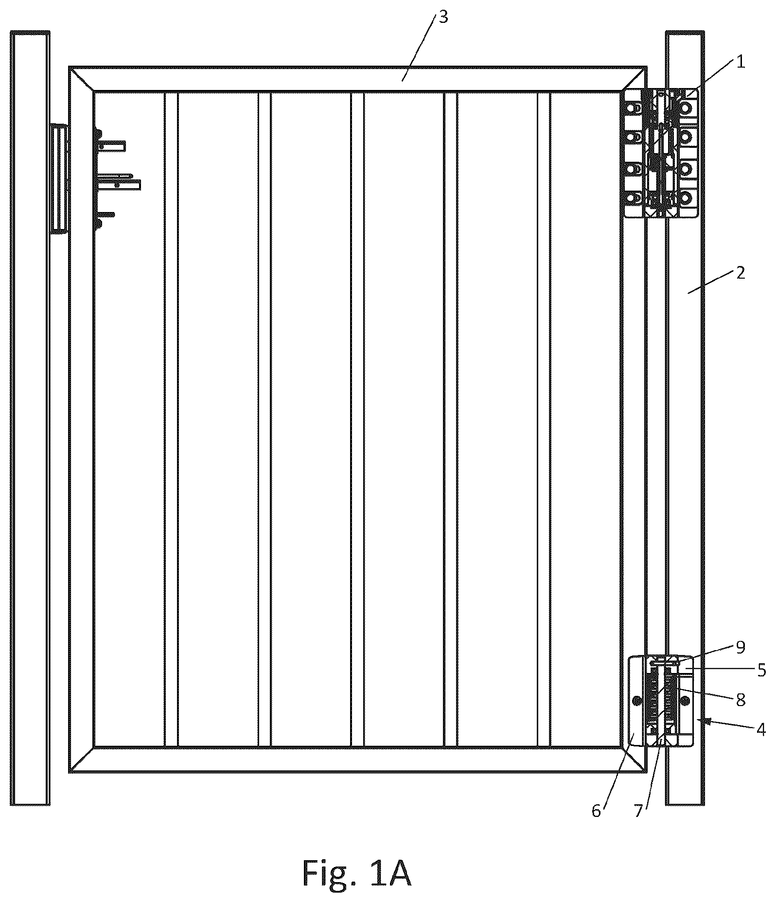 Patent US12366100 Figure 1 – Hydraulically damped hinge for hinging a closure member to a support