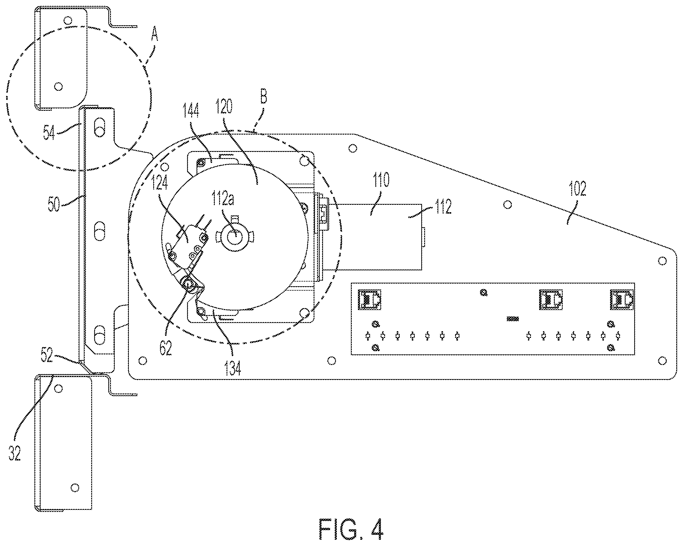 Patent US12366103 Figure 7 – Door movement system for cabinet