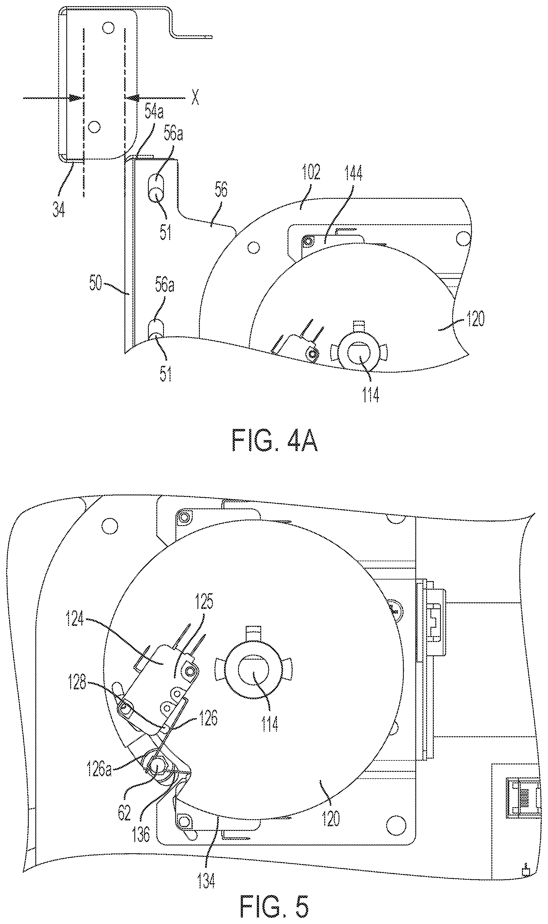 Patent US12366103 Figure 8 – Door movement system for cabinet