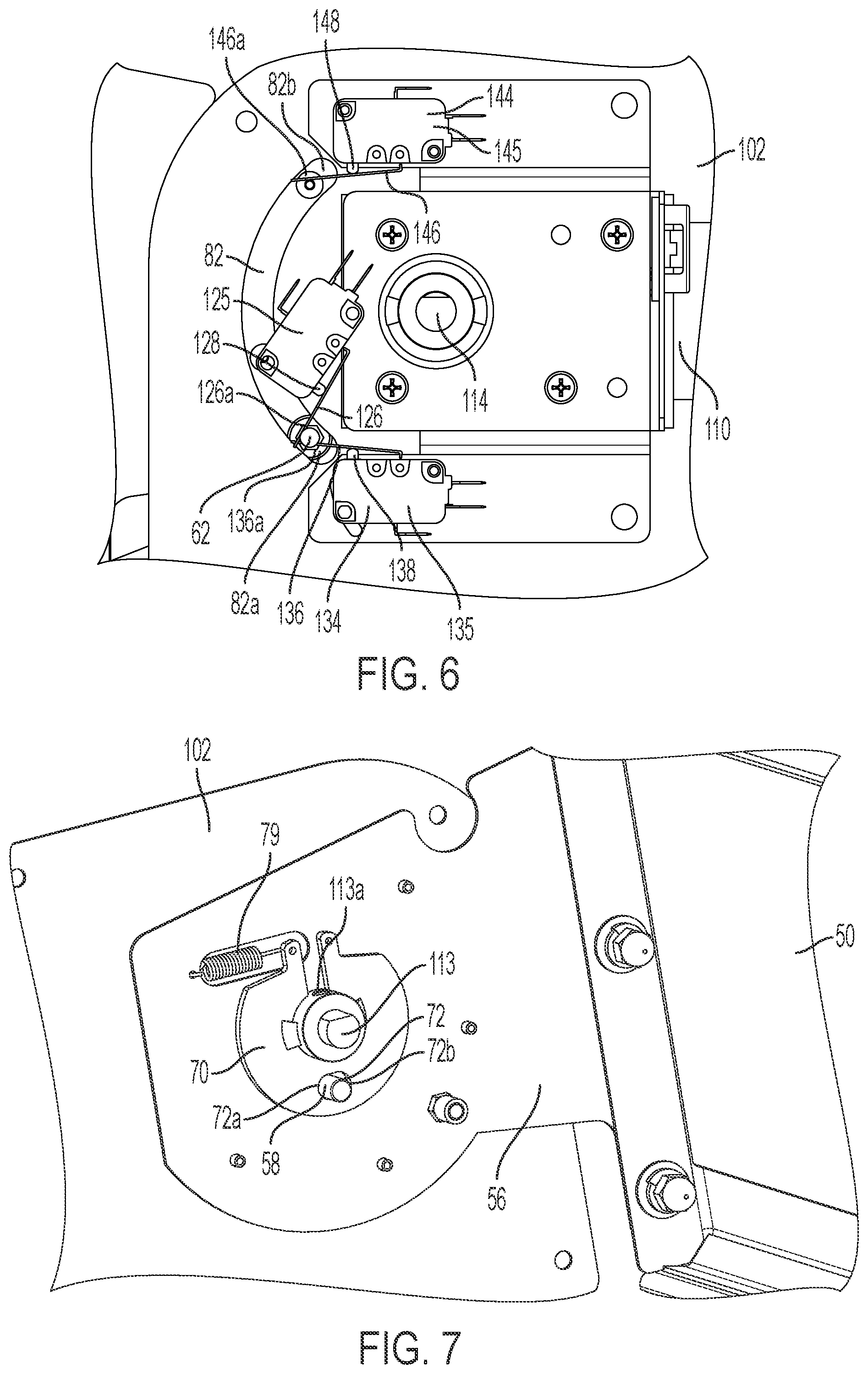 Patent US12366103 Figure 9 – Door movement system for cabinet
