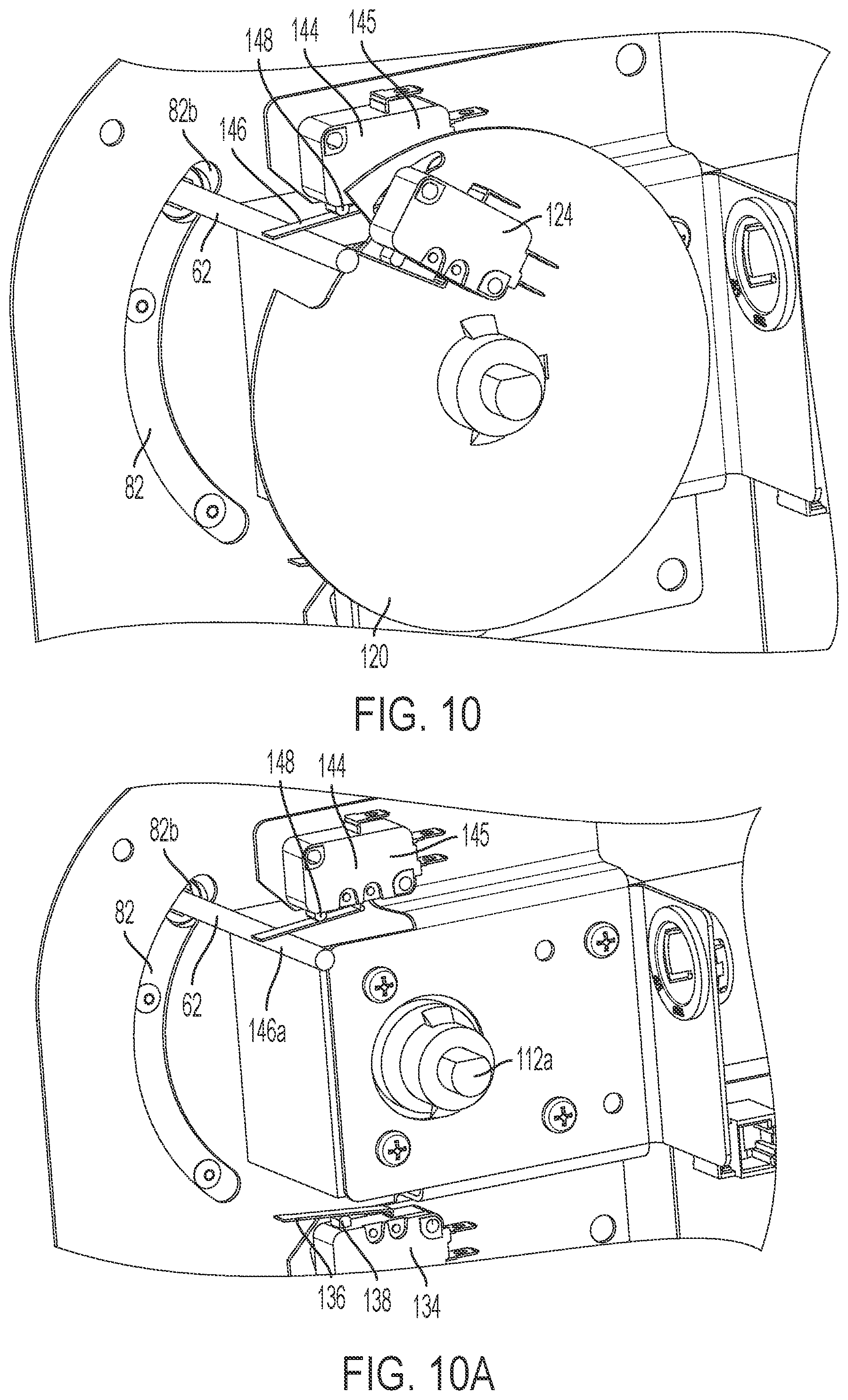Patent US12366103 Figure 12 – Door movement system for cabinet