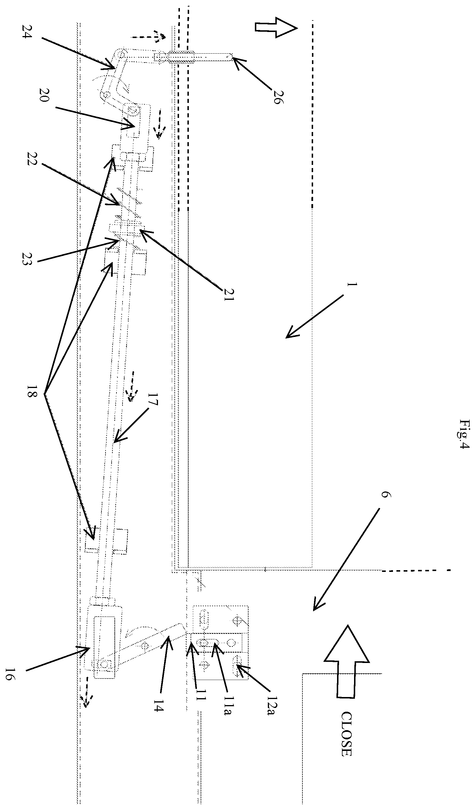 Patent US12366104 Figure 4 – Adaptive threshold for sliding doors