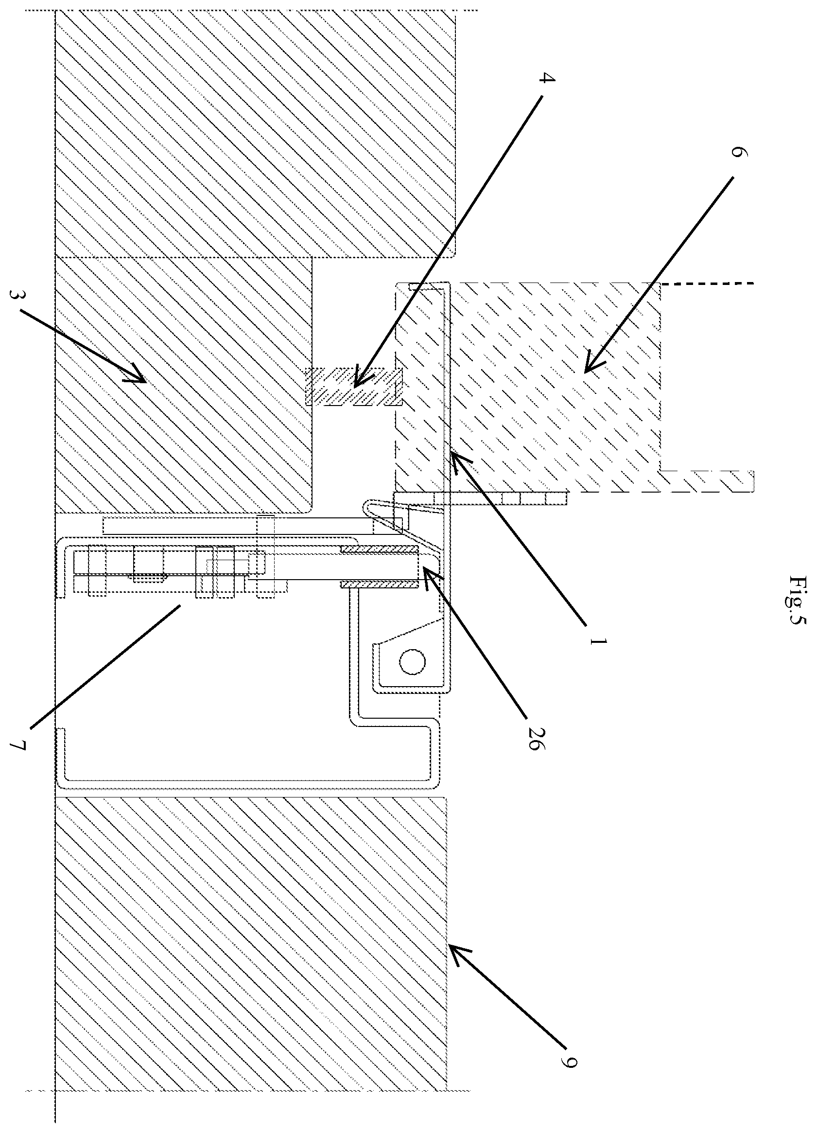 Patent US12366104 Figure 5 – Adaptive threshold for sliding doors