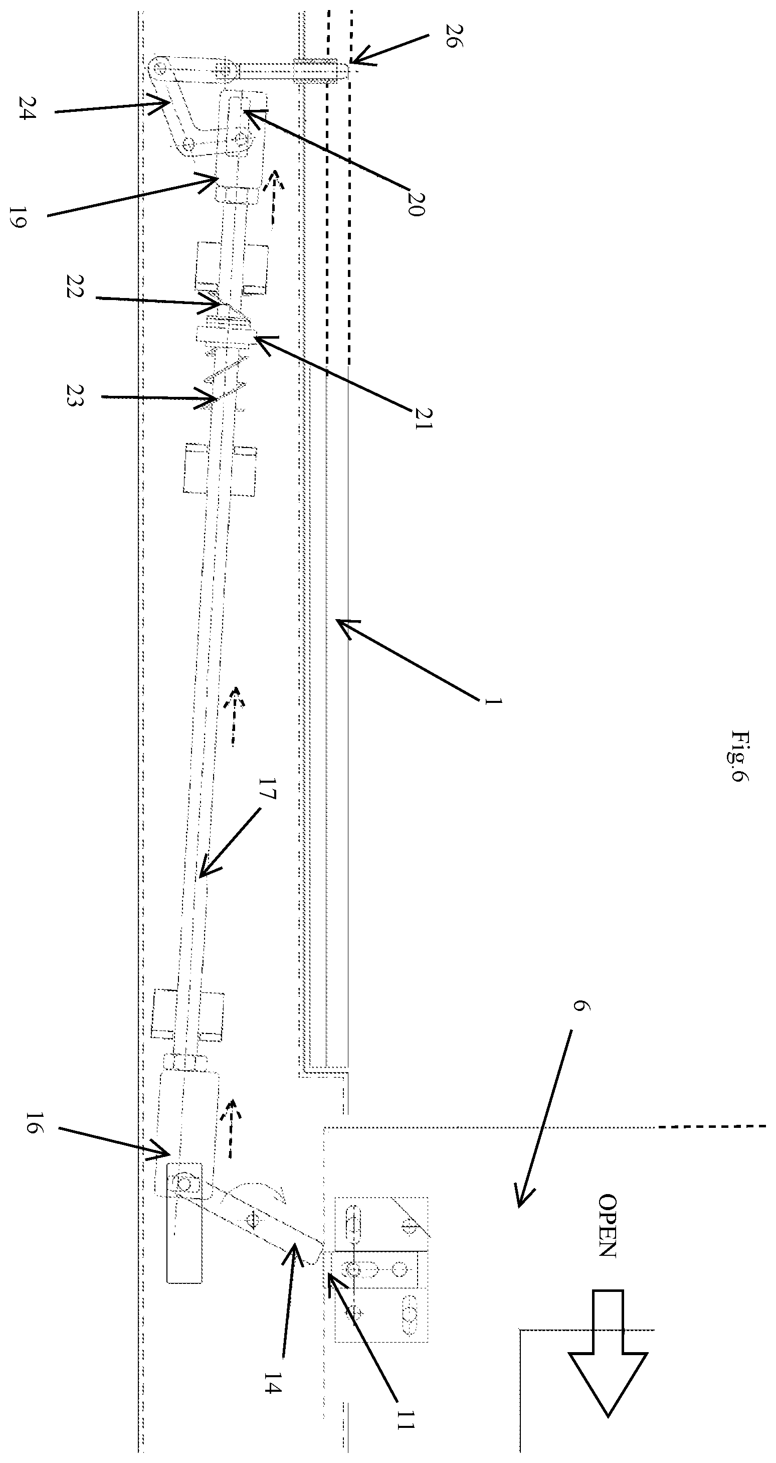 Patent US12366104 Figure 6 – Adaptive threshold for sliding doors