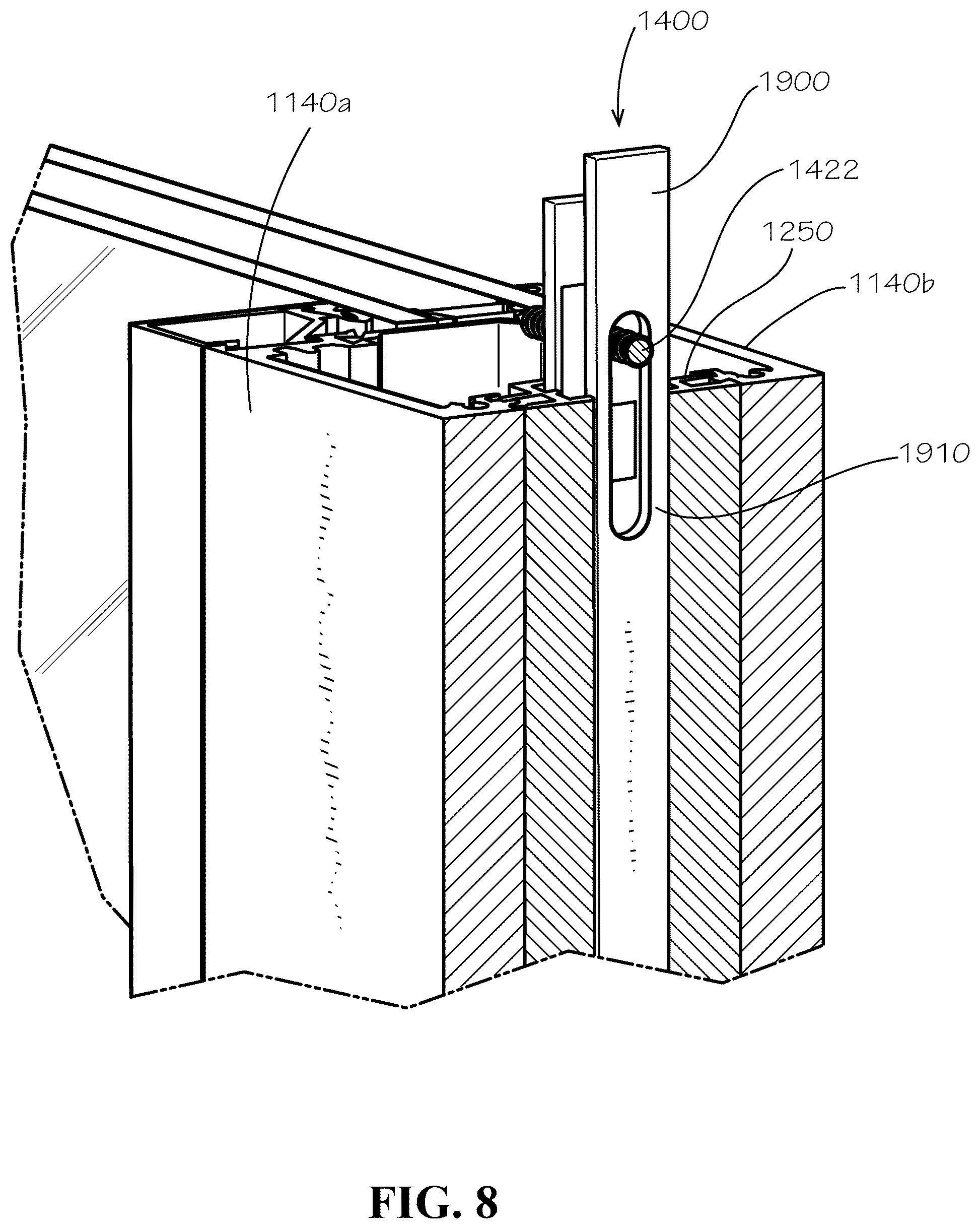 Patent US12366105 Figure 8 – Insulated portal