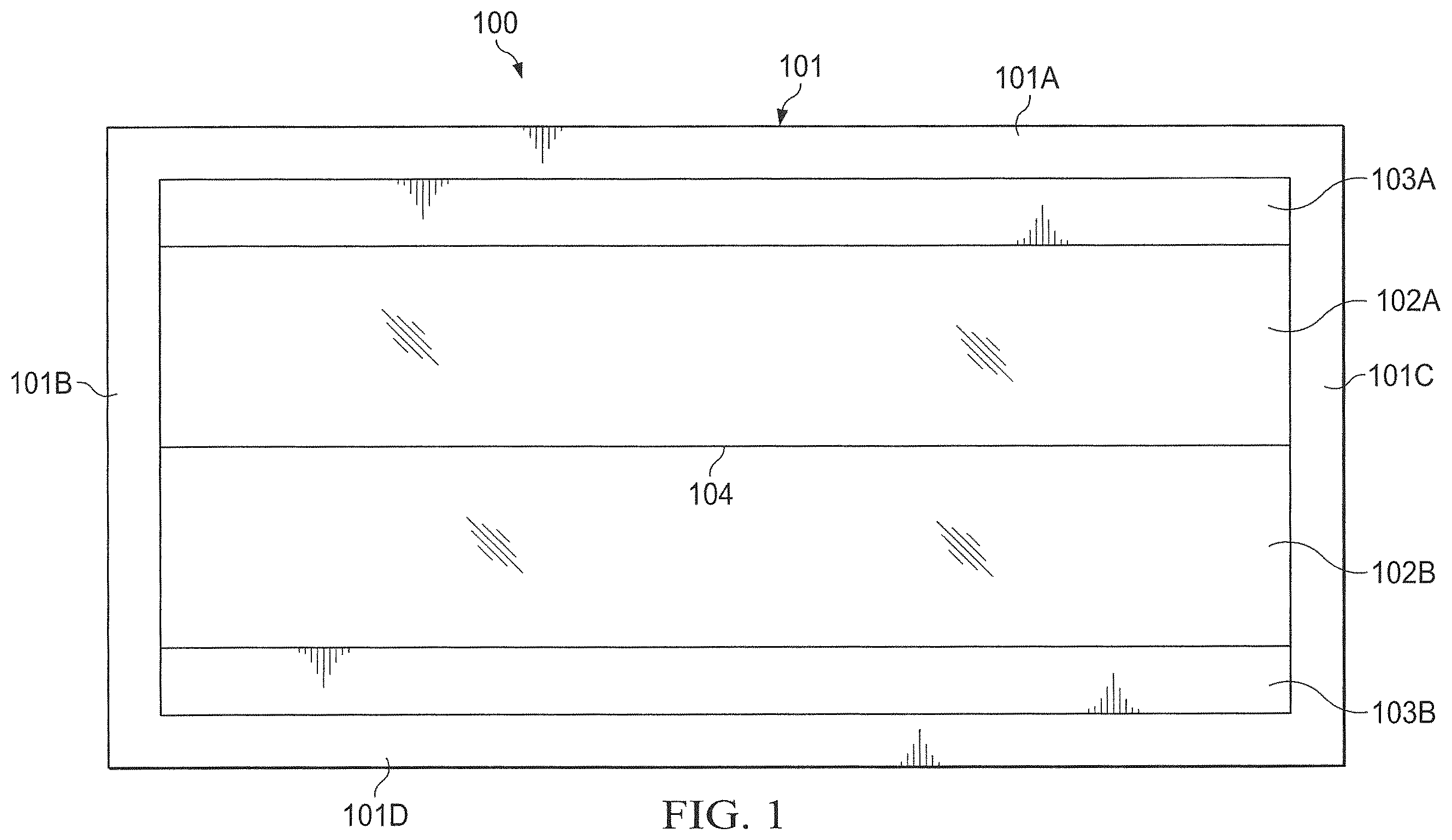 Patent US12366106 Figure 1 – Foldable ventilated garage door panel