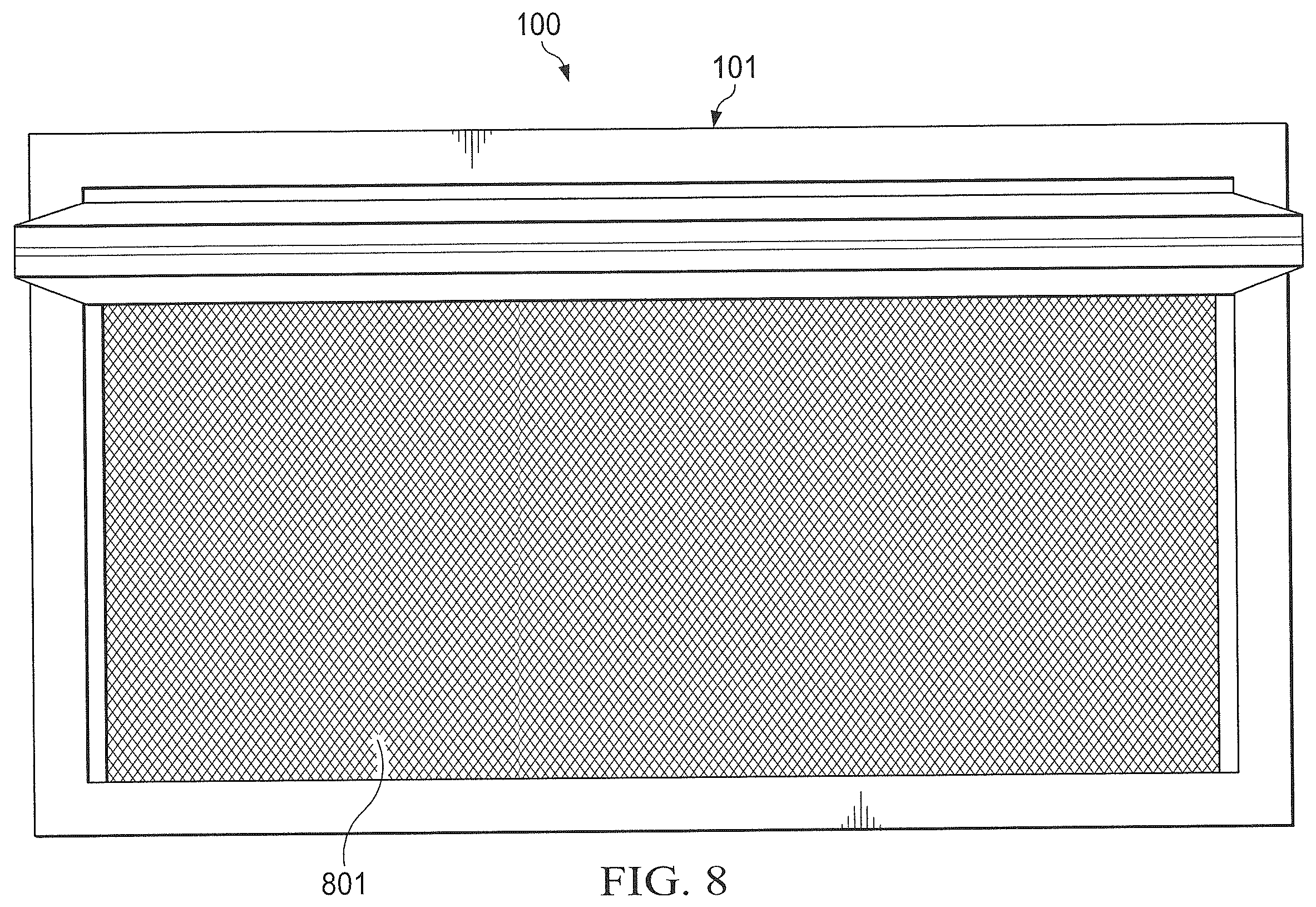 Patent US12366106 Figure 7 – Foldable ventilated garage door panel