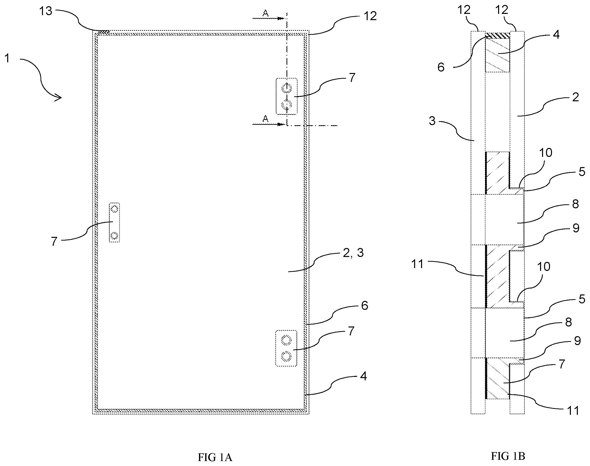 Patent US12366108 — Insulating glass element and sauna cabin comprising the insulating glass element — Figure 1