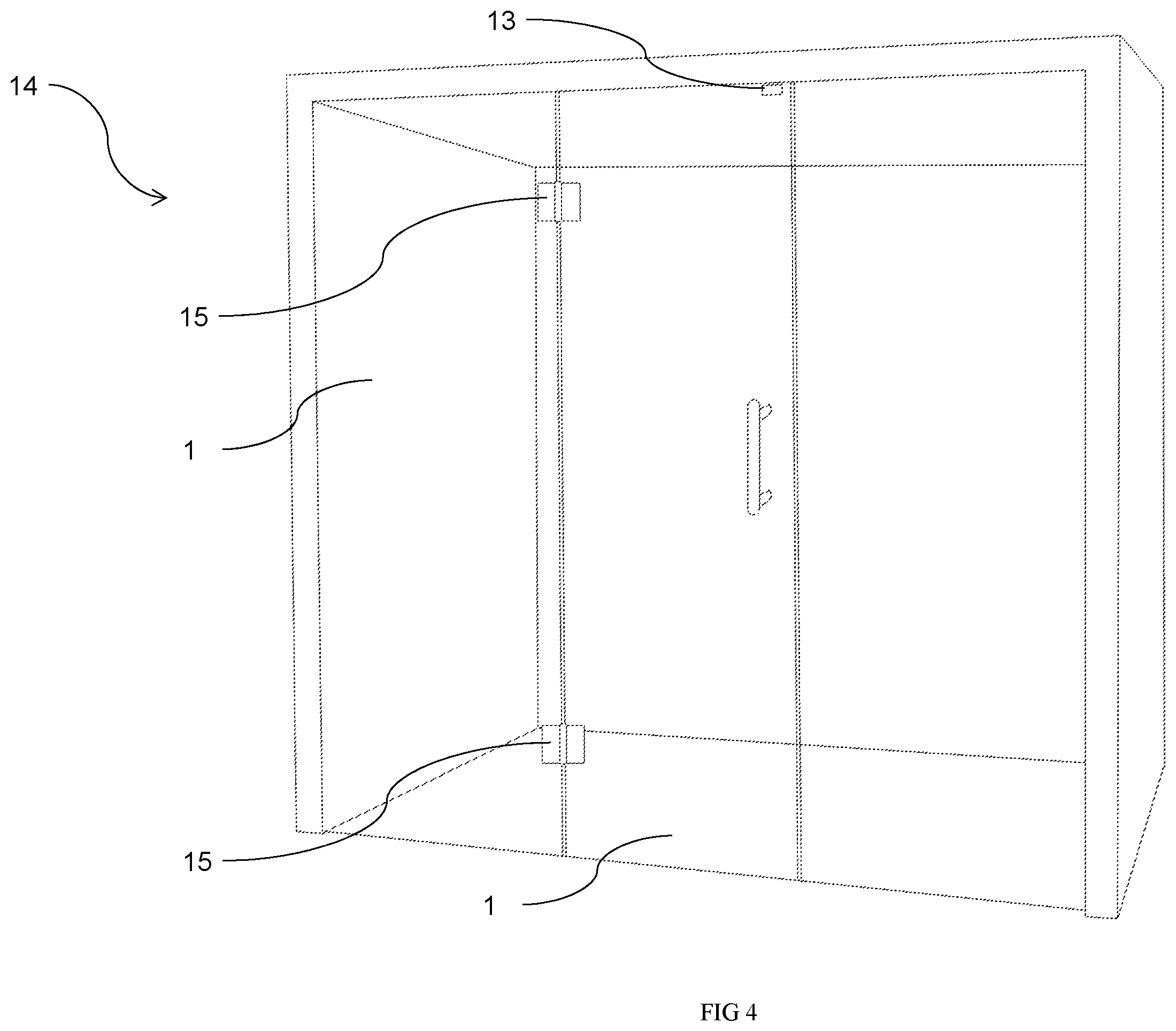 Patent US12366108 Figure 4 – Insulating glass element and sauna cabin comprising the insulating glass element