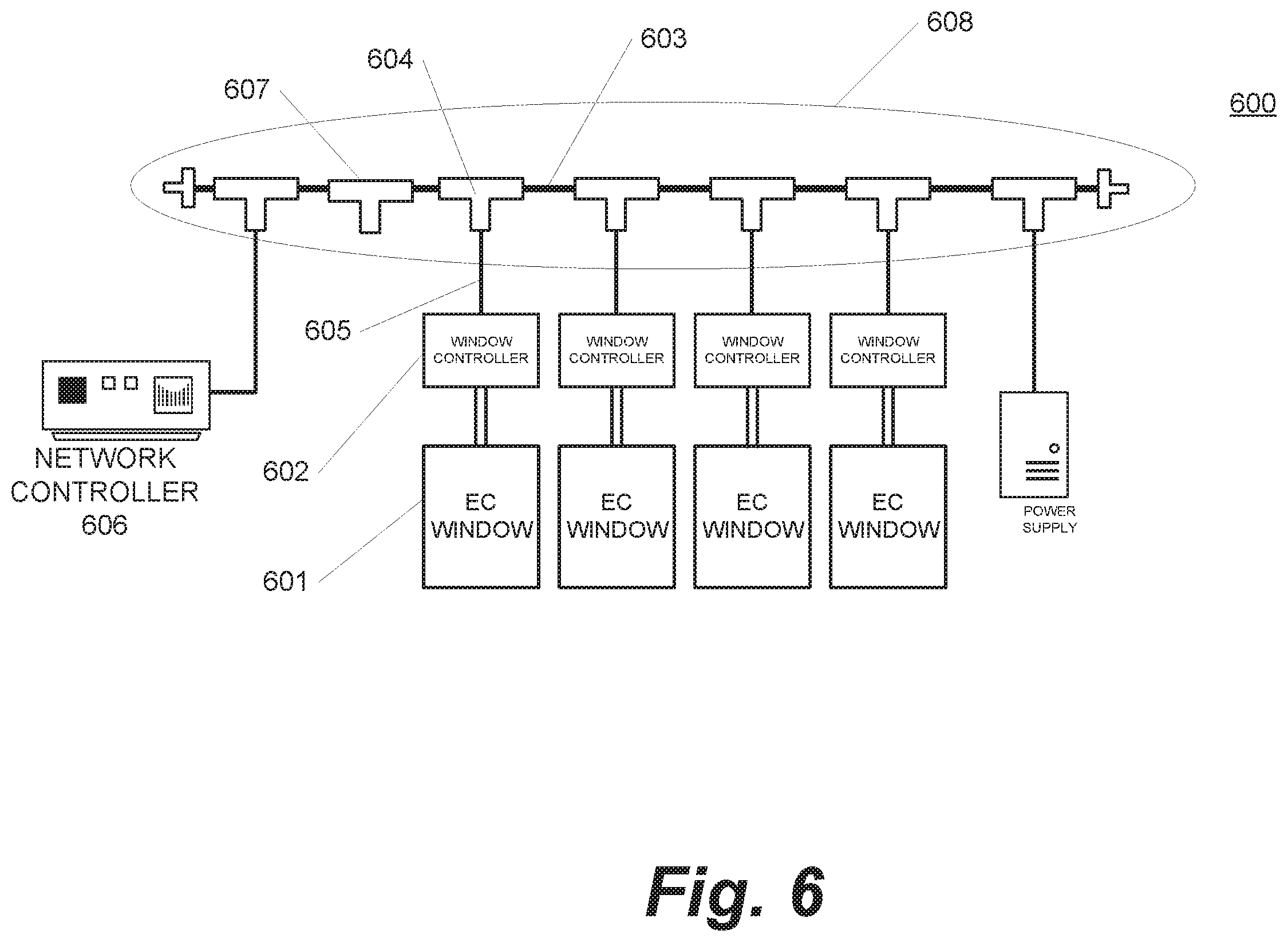 Patent US12366111 Figure 7 – Trunk line window controllers