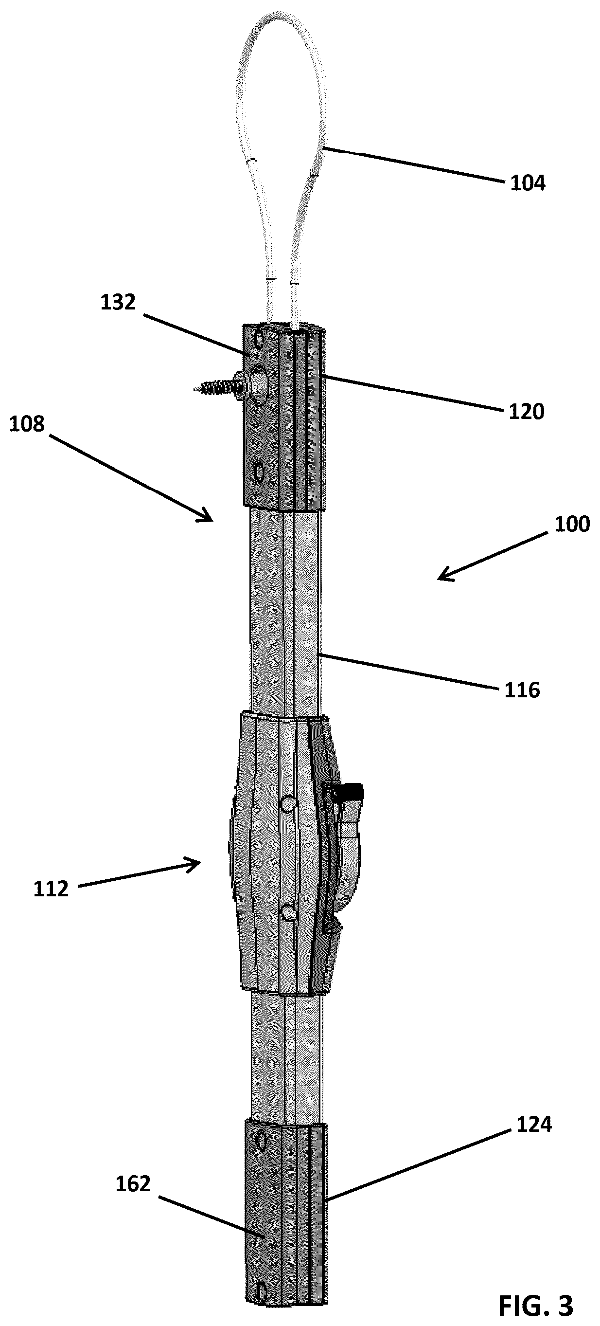 Patent US12366112 Figure 3 – Cord lock actuation assembly for a continuous looped operator