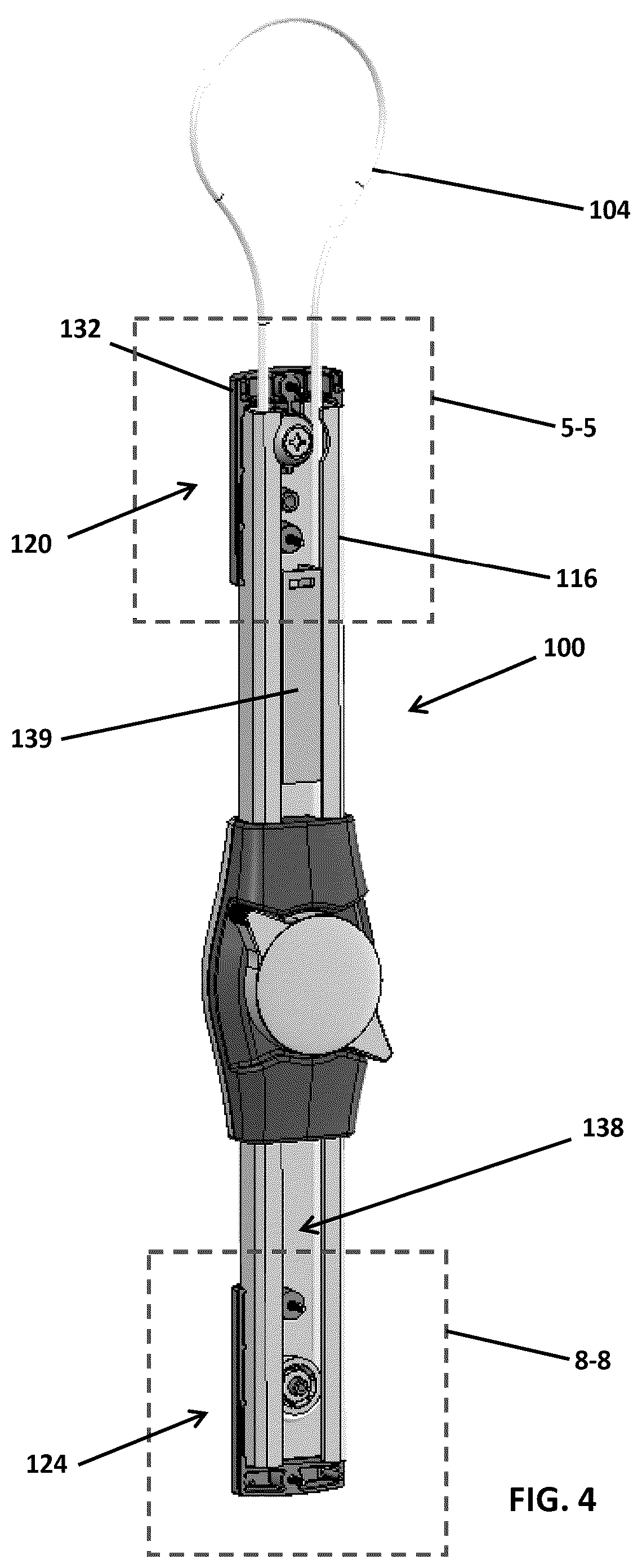 Patent US12366112 Figure 4 – Cord lock actuation assembly for a continuous looped operator