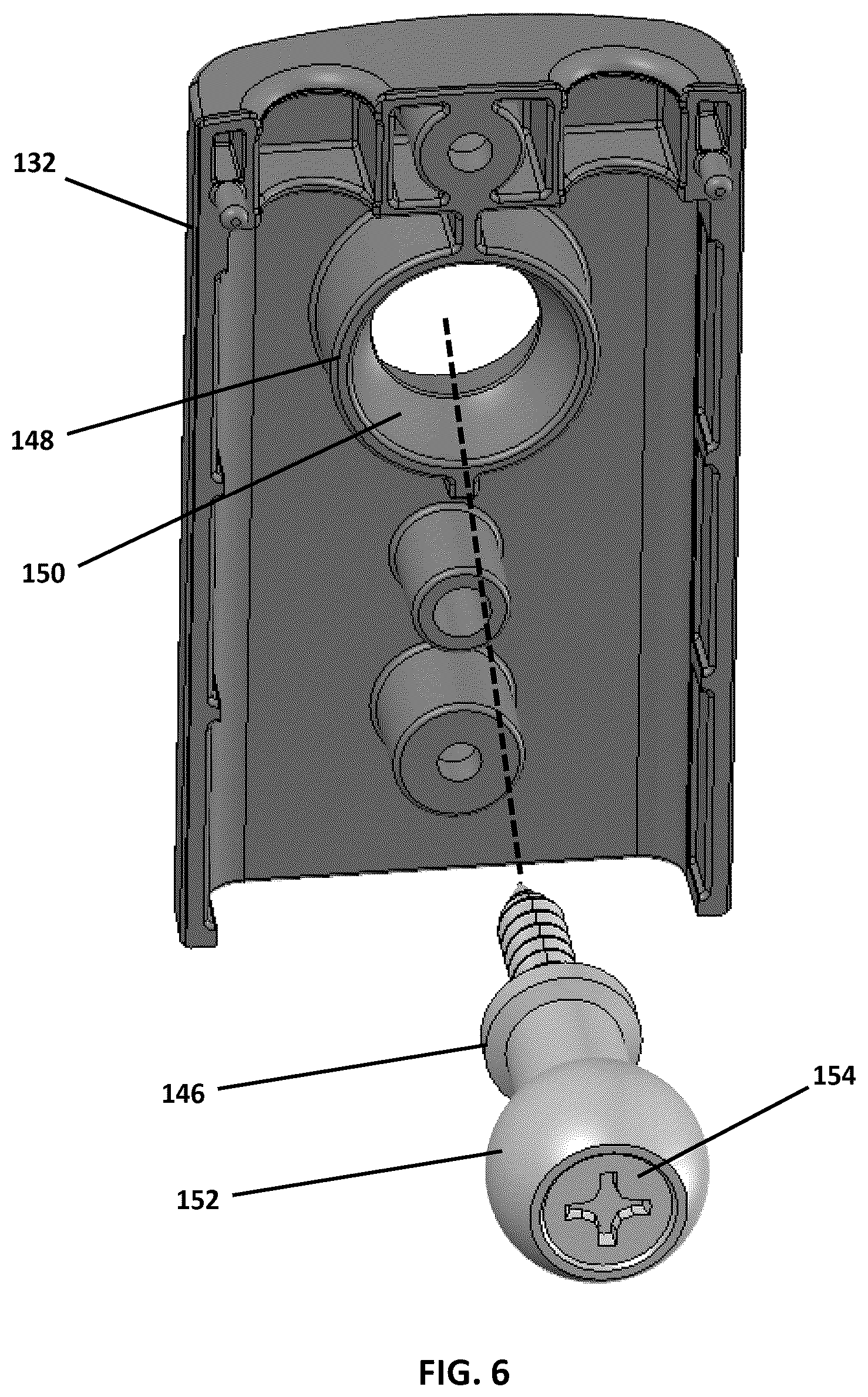Patent US12366112 Figure 6 – Cord lock actuation assembly for a continuous looped operator