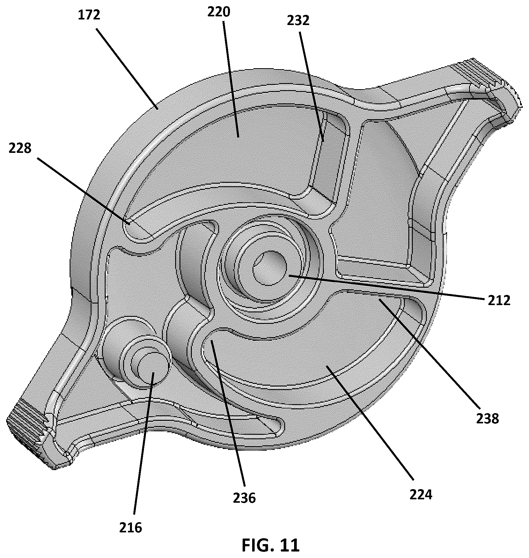 Patent US12366112 Figure 11 – Cord lock actuation assembly for a continuous looped operator