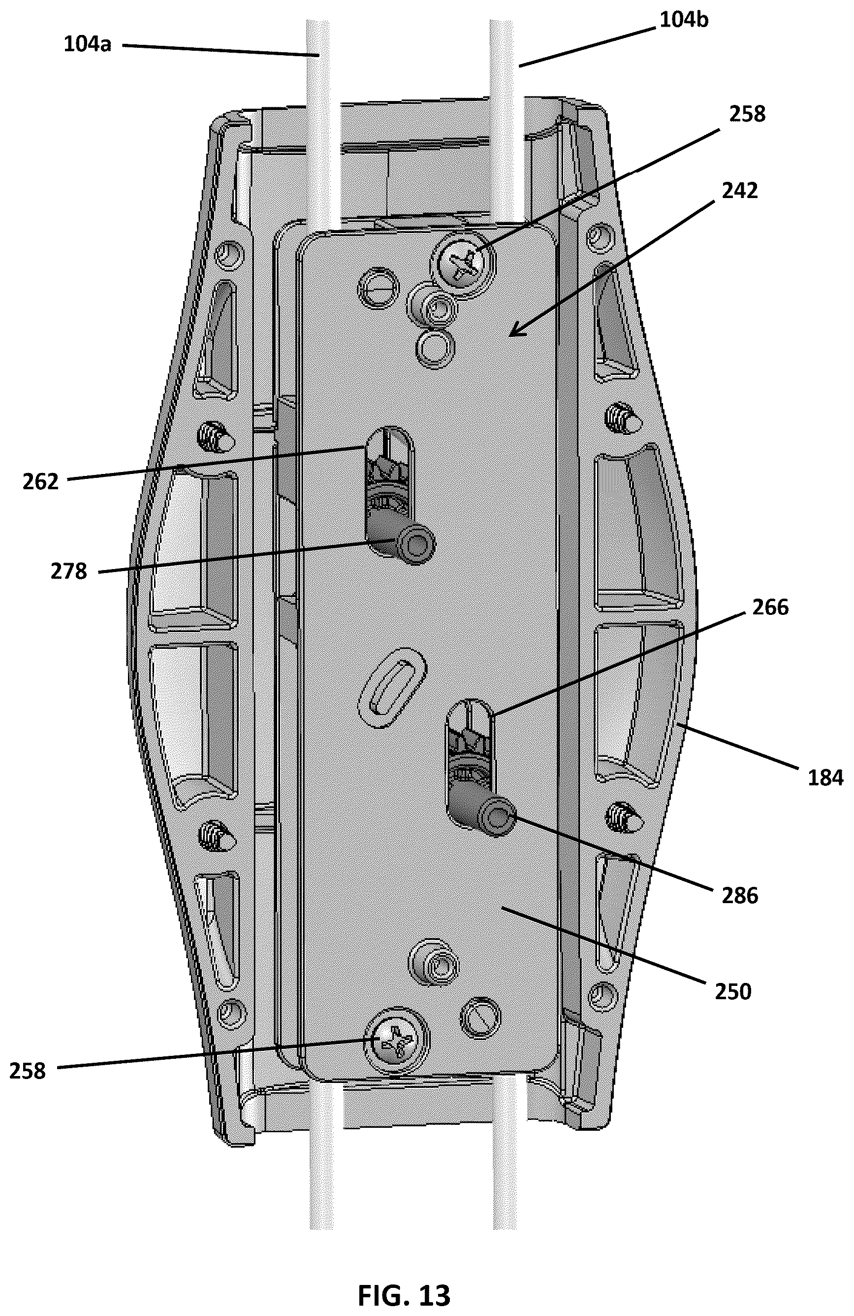Patent US12366112 Figure 13 – Cord lock actuation assembly for a continuous looped operator