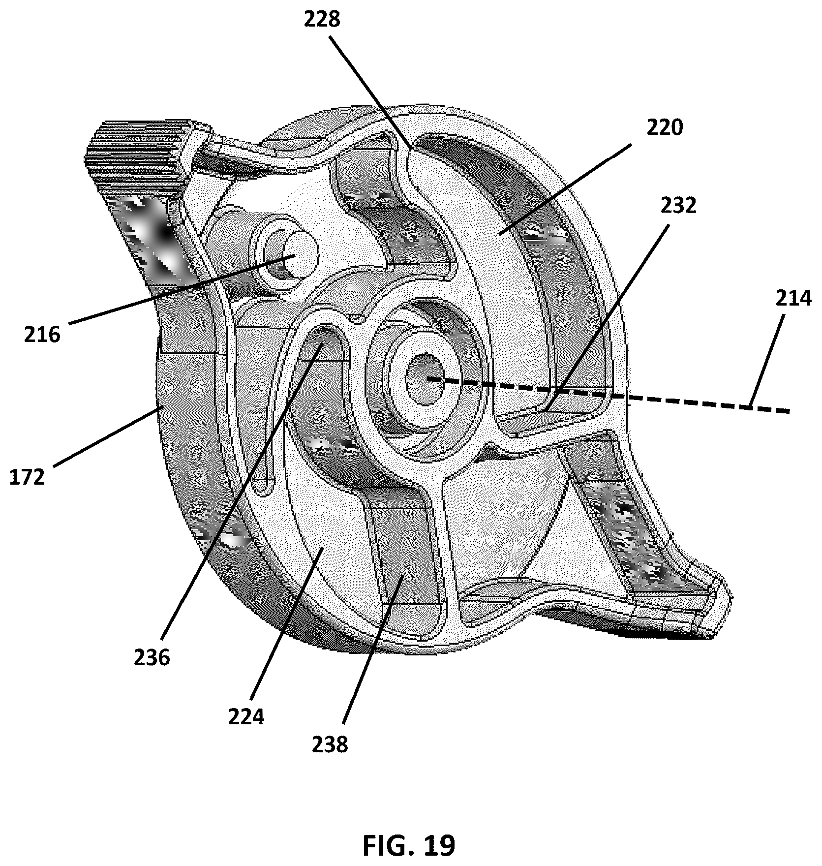 Patent US12366112 Figure 19 – Cord lock actuation assembly for a continuous looped operator