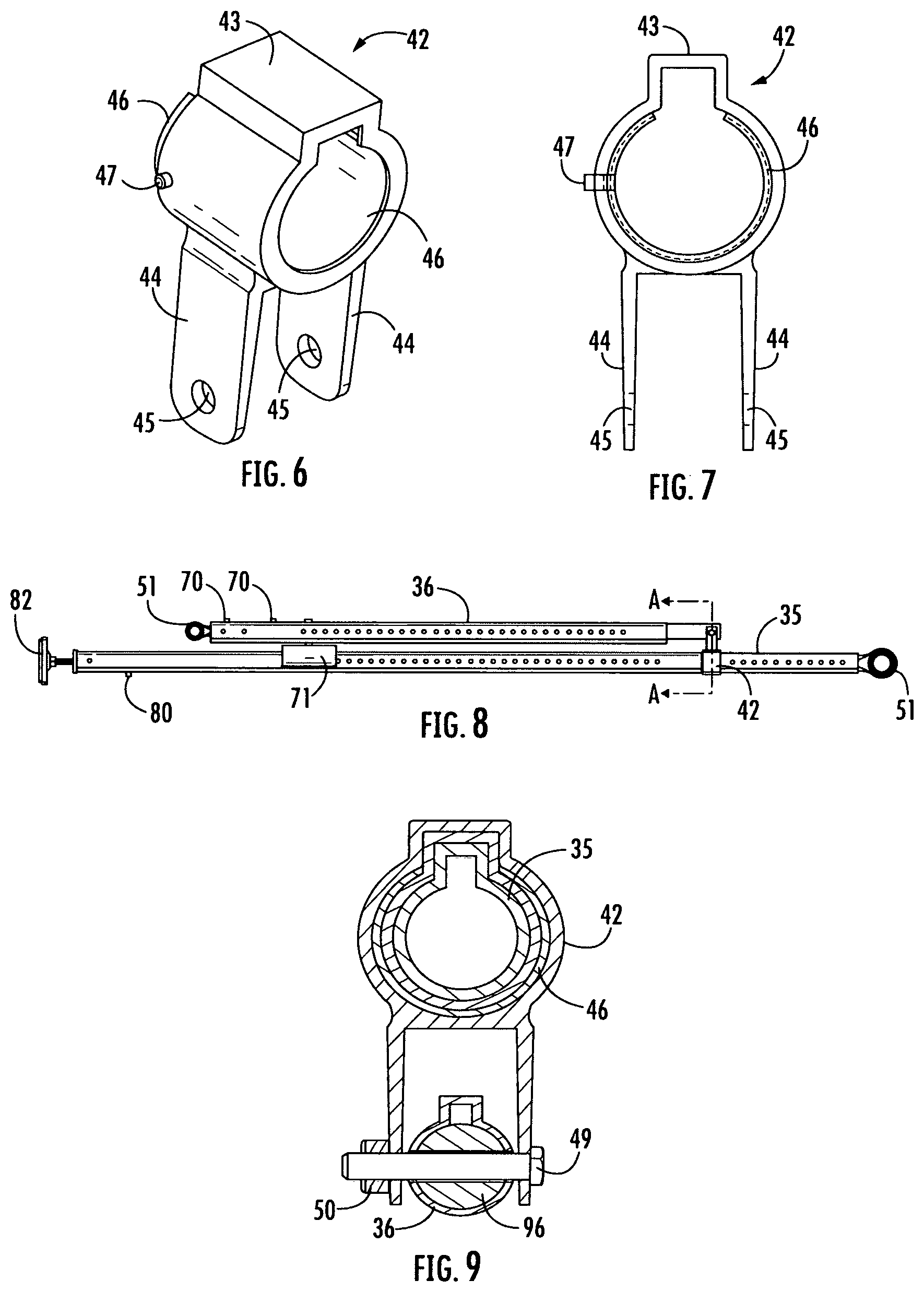 Patent US12366118 Figure 3 – Stabilizing assembly for extension ladders