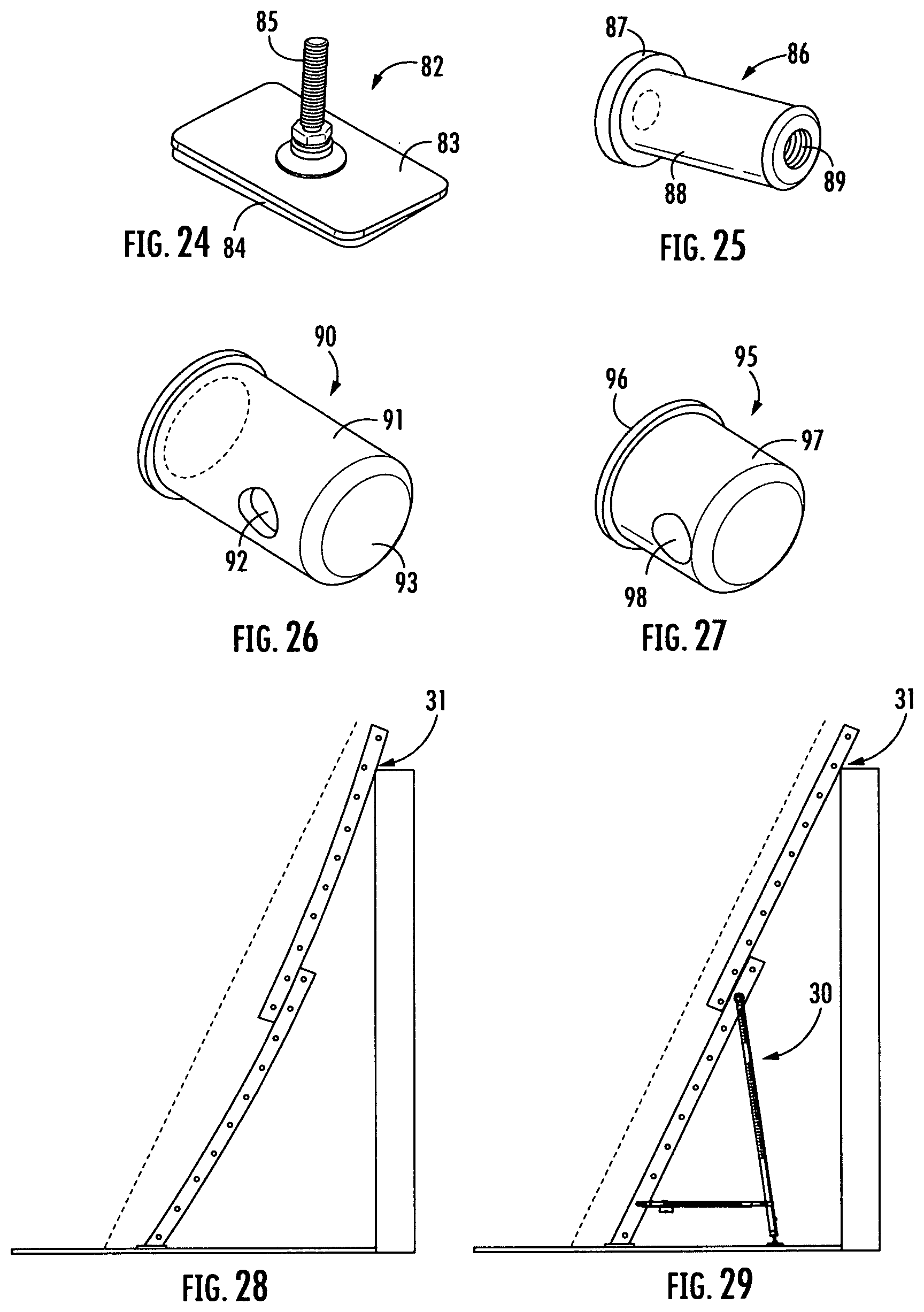 Patent US12366118 Figure 7 – Stabilizing assembly for extension ladders