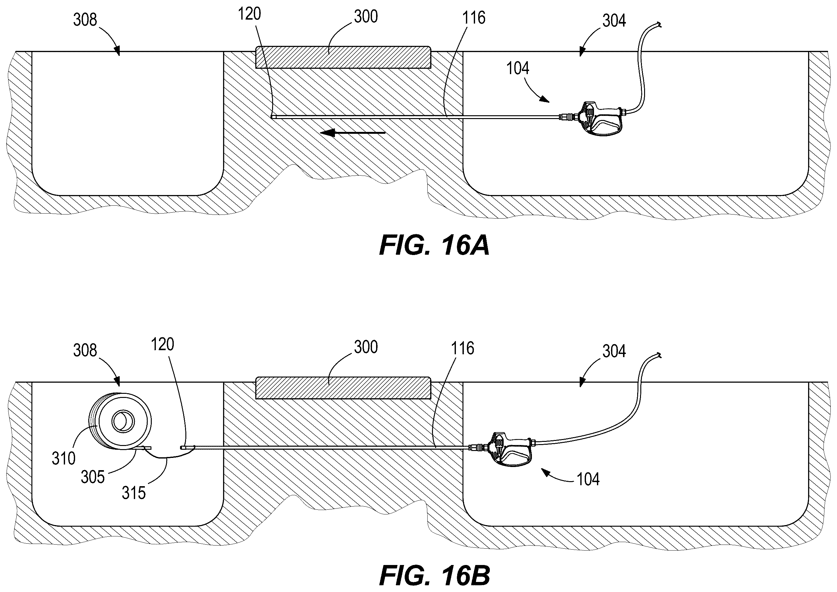 Patent US12366120 Figure 9 – Handheld water drill and method