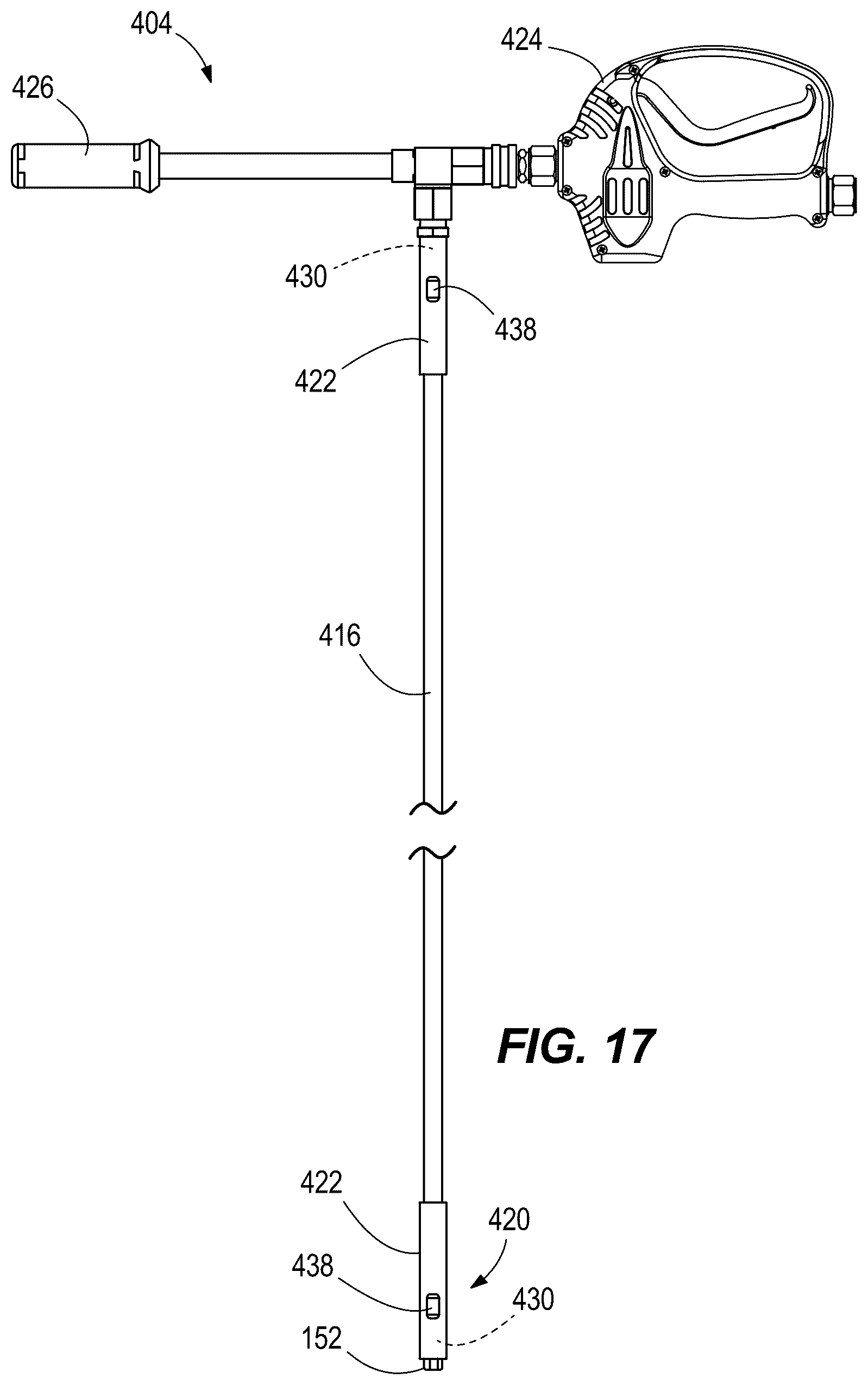 Patent US12366120 Figure 11 – Handheld water drill and method