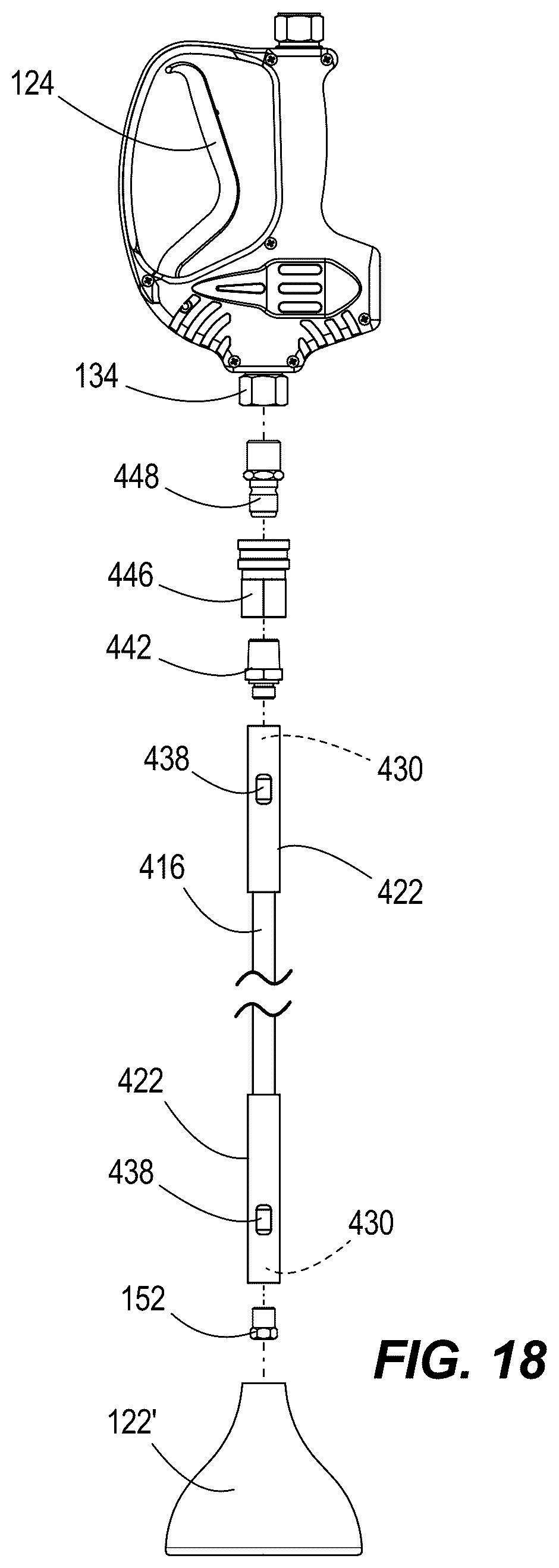 Patent US12366120 Figure 12 – Handheld water drill and method