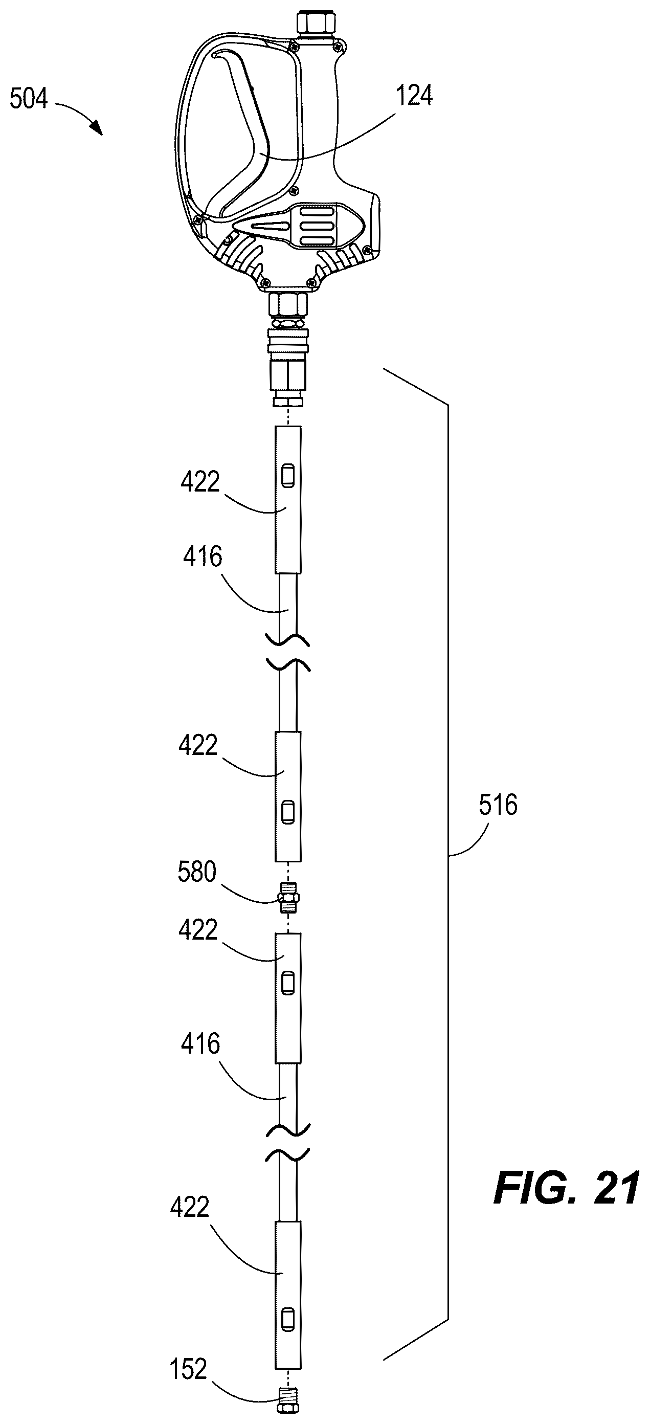 Patent US12366120 Figure 15 – Handheld water drill and method