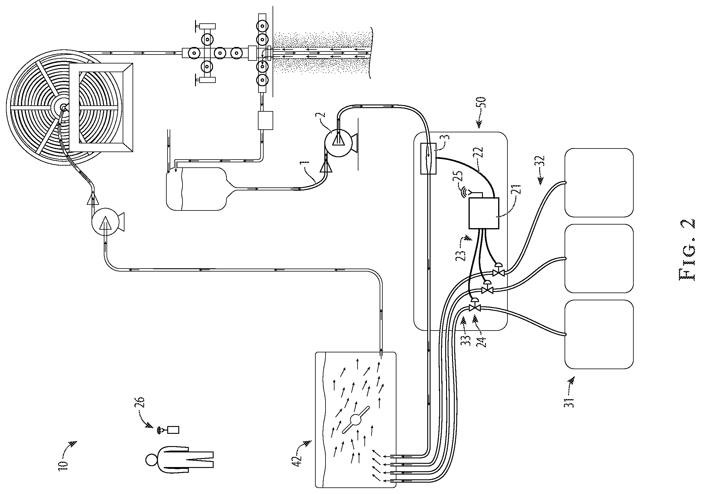 Patent US12366128 Figure 2 – Automated drilling-fluid additive system and method
