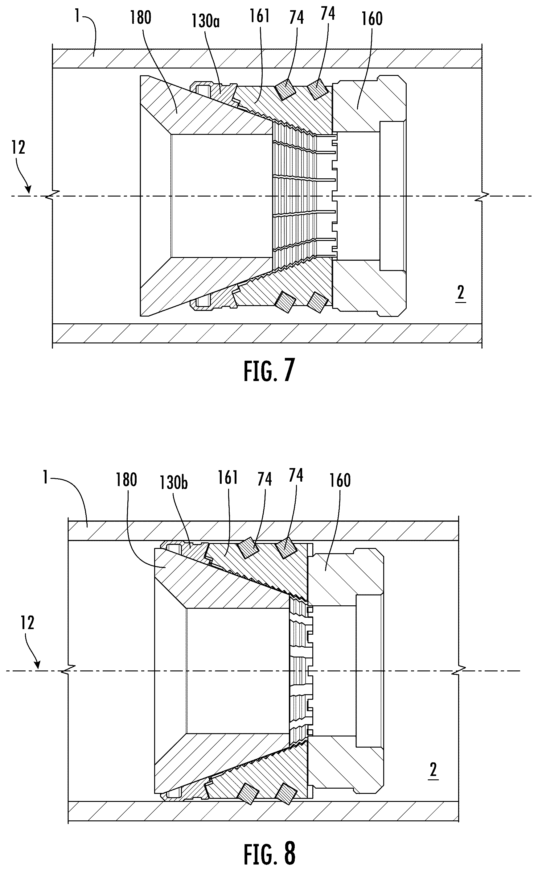 Patent US12366135 Figure 5 – Method and apparatus for a plug including a radial and collapsible gap within the continuous expandable sealing ring