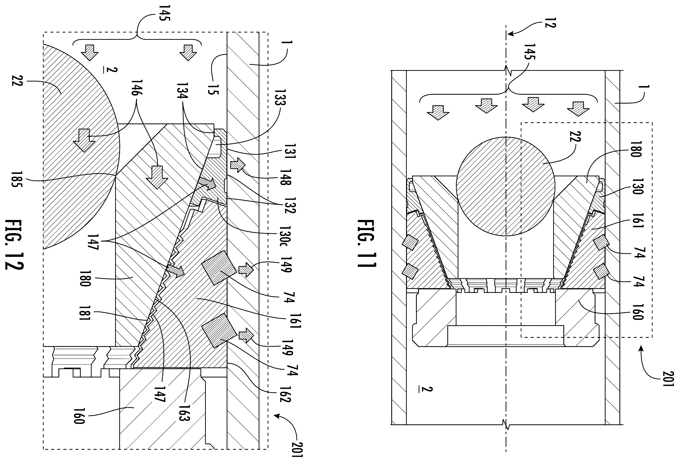 Patent US12366135 Figure 7 – Method and apparatus for a plug including a radial and collapsible gap within the continuous expandable sealing ring