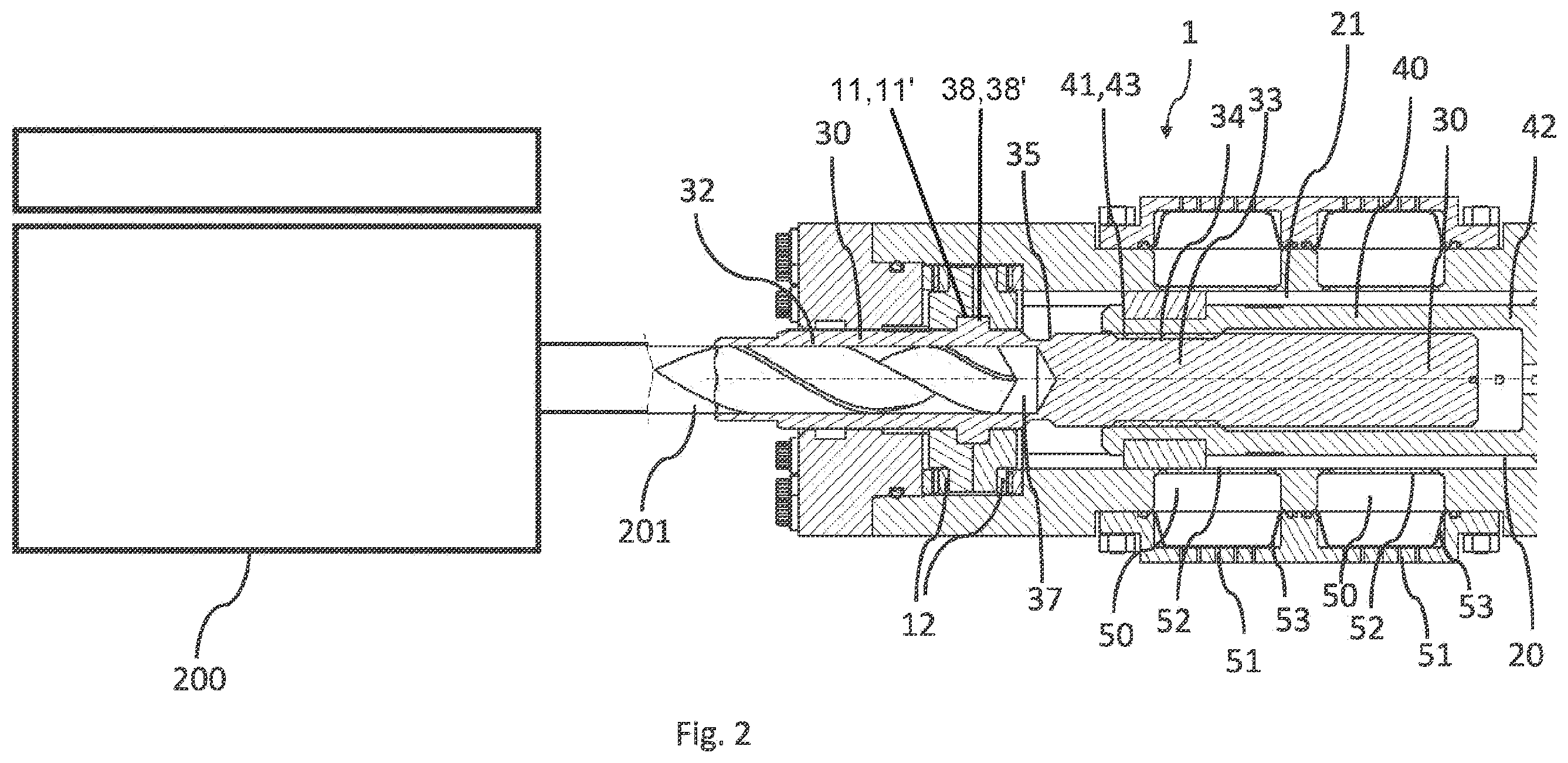 Patent US12366136 Figure 2 – Valve operating device and method of overriding a malfunctioning valve operating device