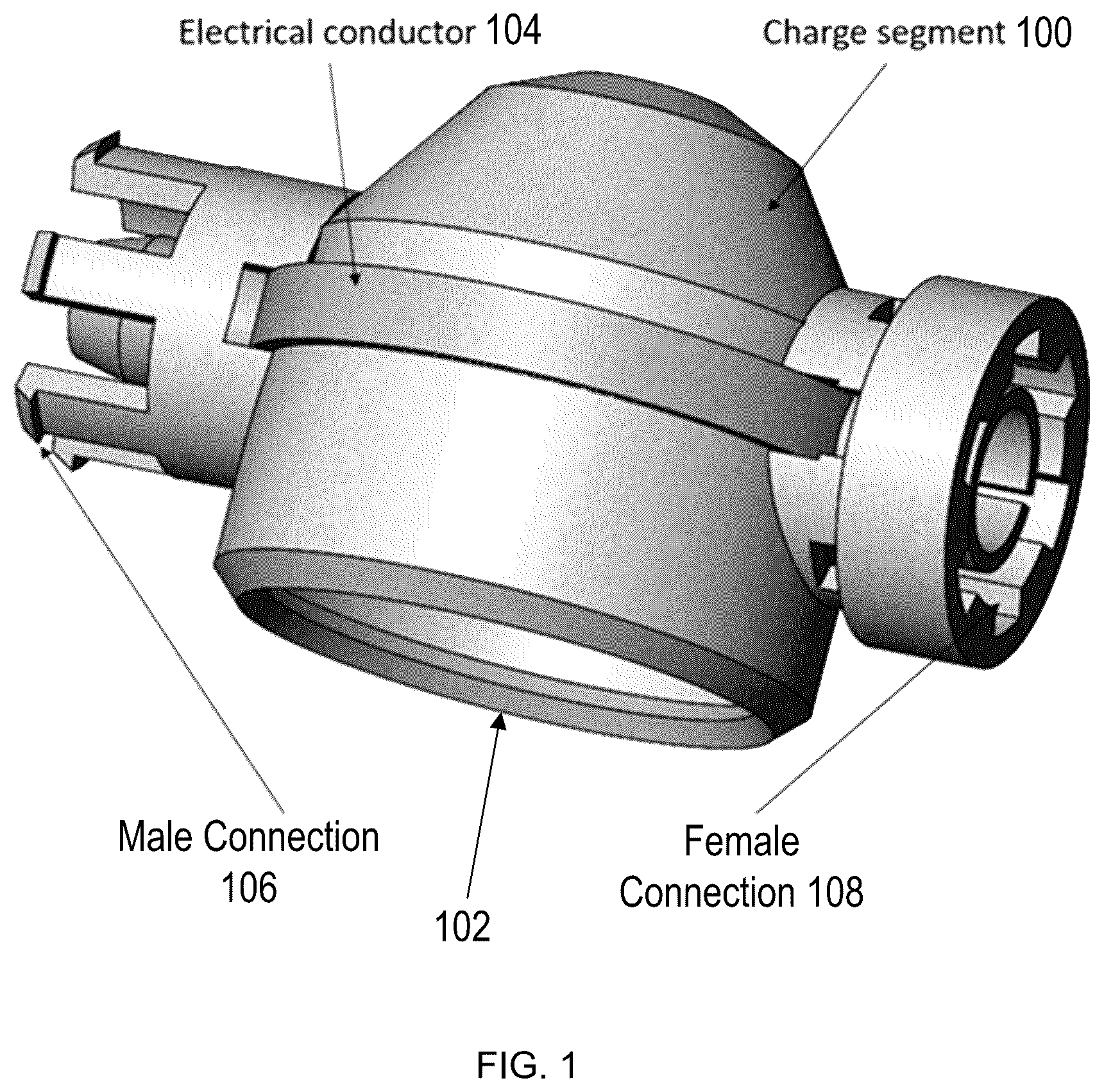 Patent US12366141 Figure 1 – Segmented gun components with integrated contacts
