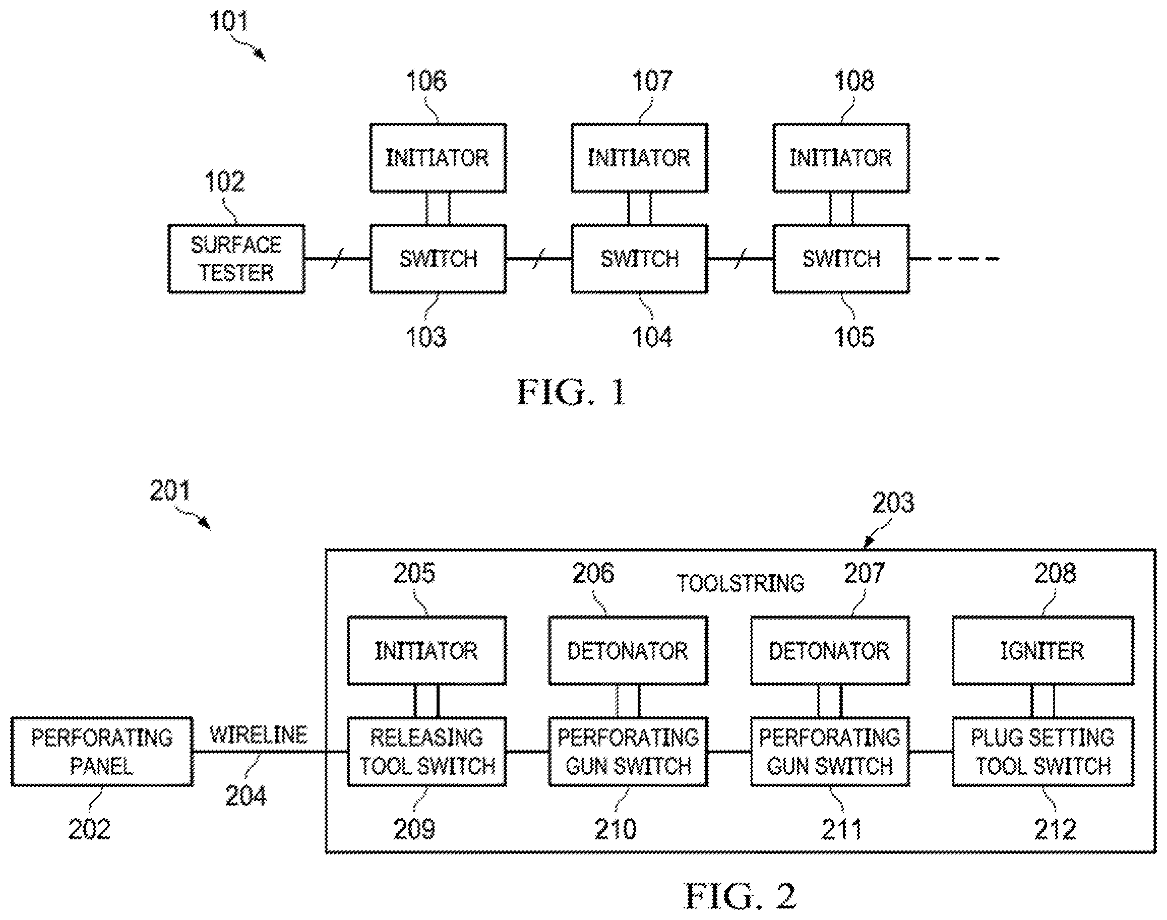 Patent US12366144 Figure 1 – Addressable switch with initiator detection and initiator resistance measurement