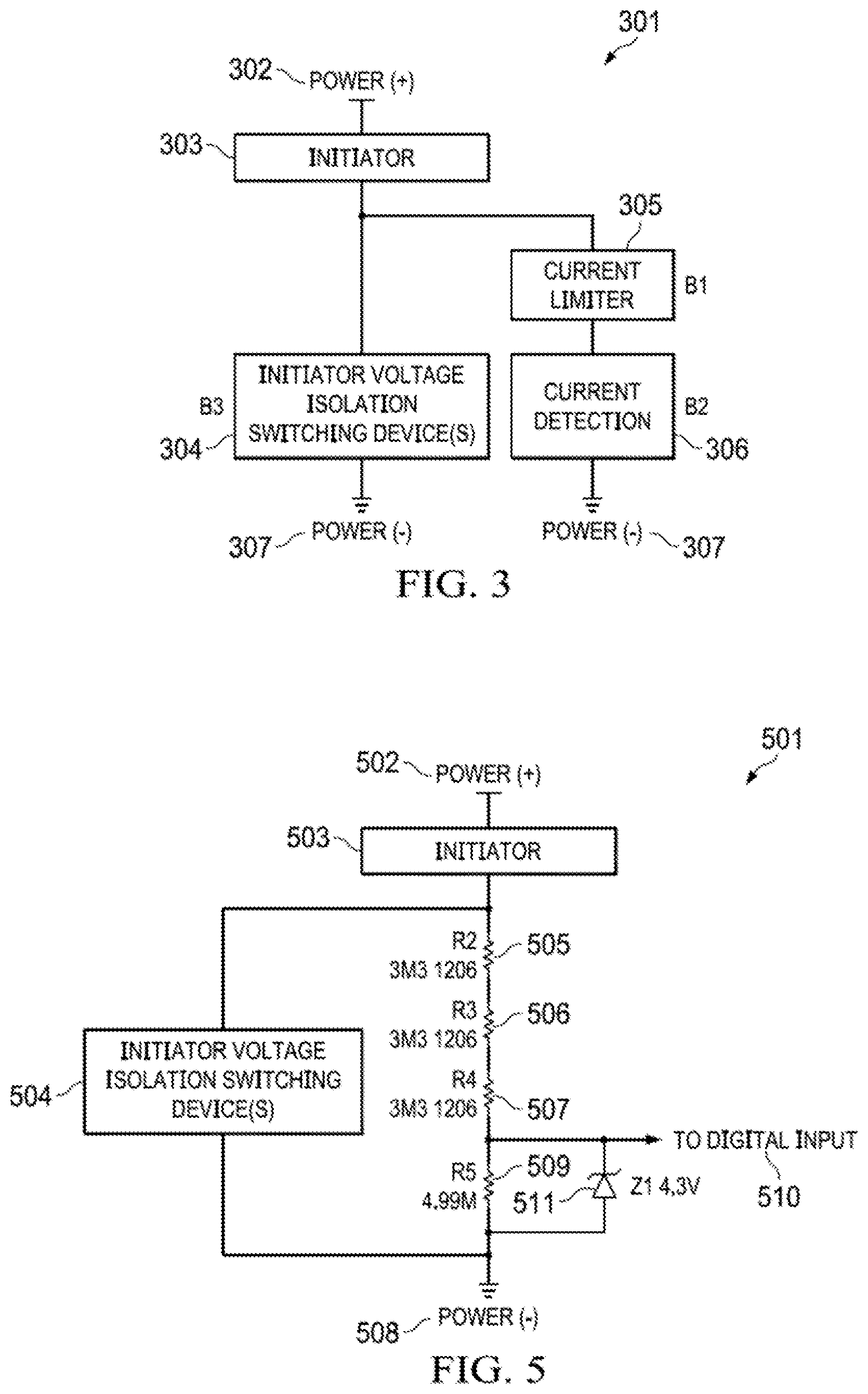 Patent US12366144 Figure 2 – Addressable switch with initiator detection and initiator resistance measurement